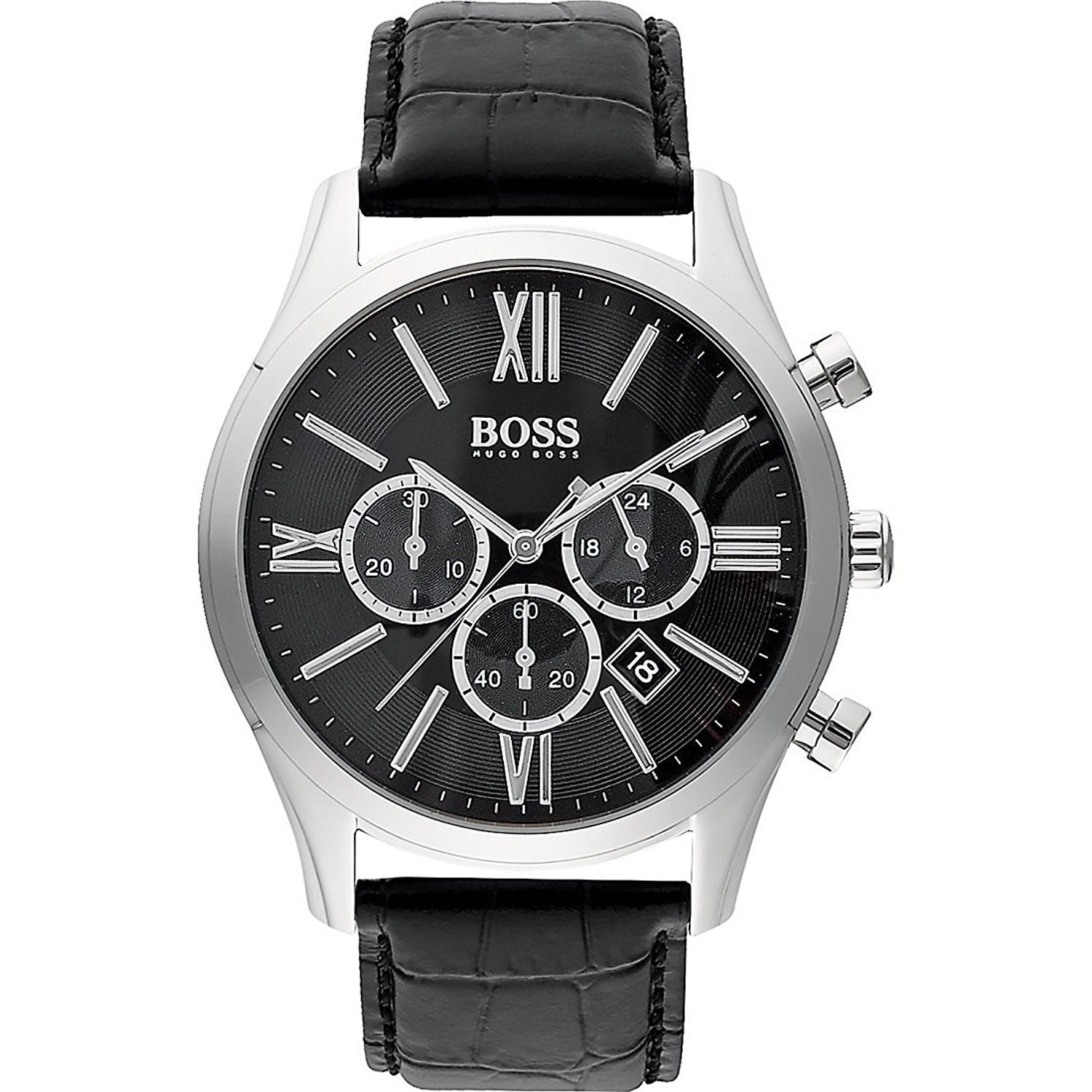 Hugo Boss Ambassador Quartz Chronograph Silver Dial Men's Watch 1513194