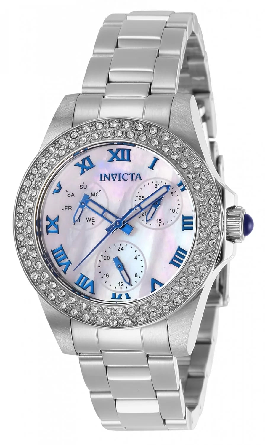 Invicta Women's 28479 Angel Quartz 3 Hand White Dial Watch