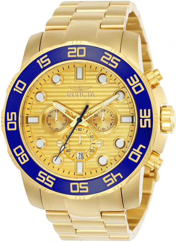 Invicta Quartz Pro Diver Gold Dial Men's Watch 22227