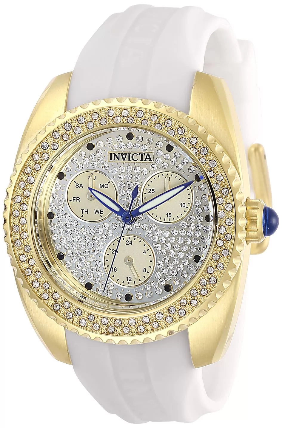 Invicta Women's 28484 Angel Quartz Chronograph Gold, Pave Dial Watch