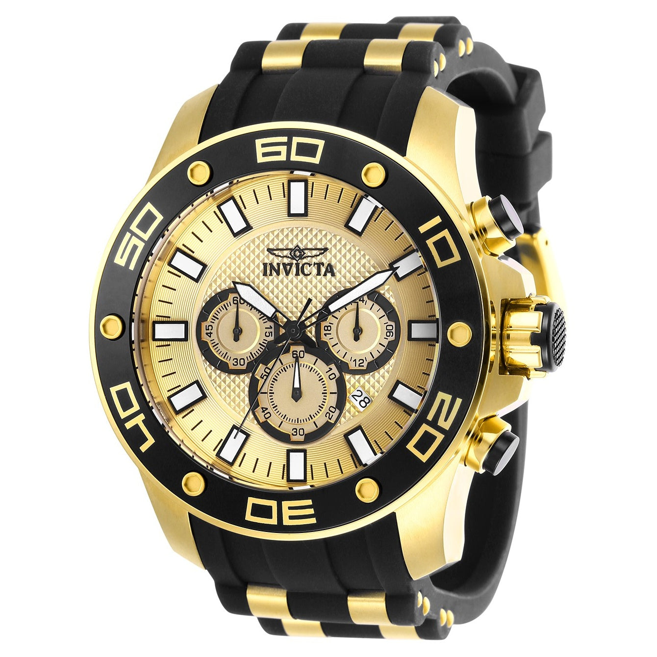 Invicta Pro Diver Quartz Scuba Gold-Tone Dial Men's Watch 26088