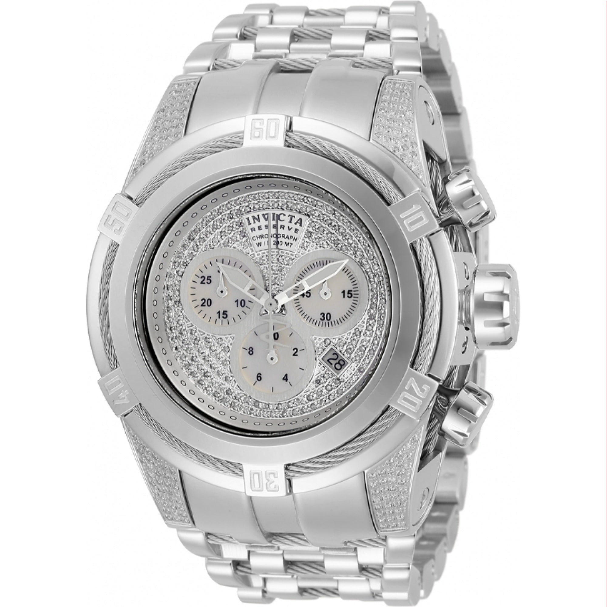 Invicta Quartz Reserve Bolt Zeus Silver Dial Men's Watch 29900