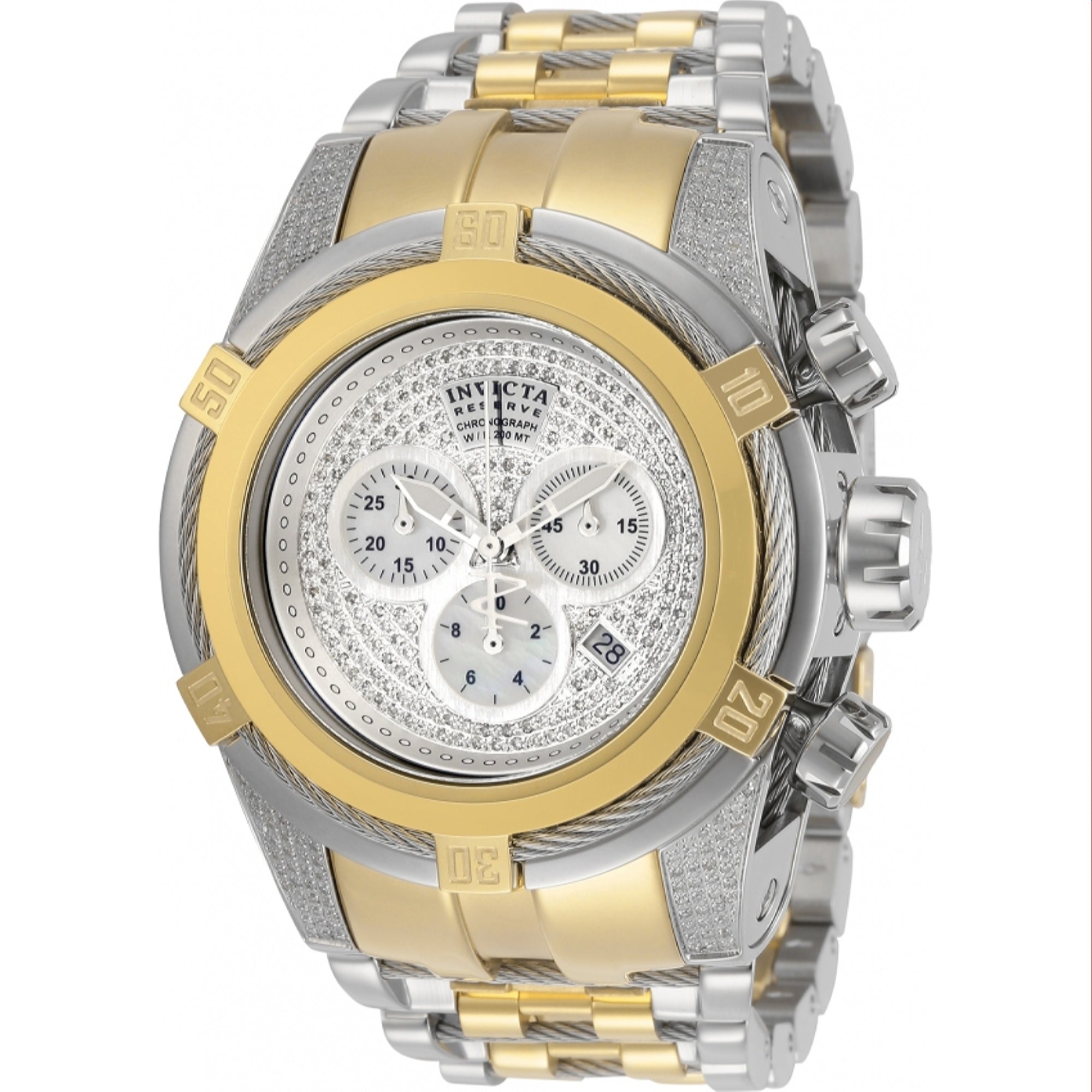 Invicta Quartz Reserve Bolt Zeus Silver Dial Men's Watch 29901