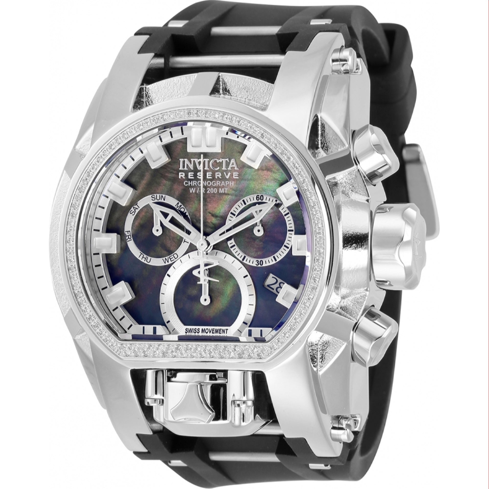 Invicta Quartz Reserve Bolt Zeus Magnum Mother of Pearl Dial Men's Watch 30872