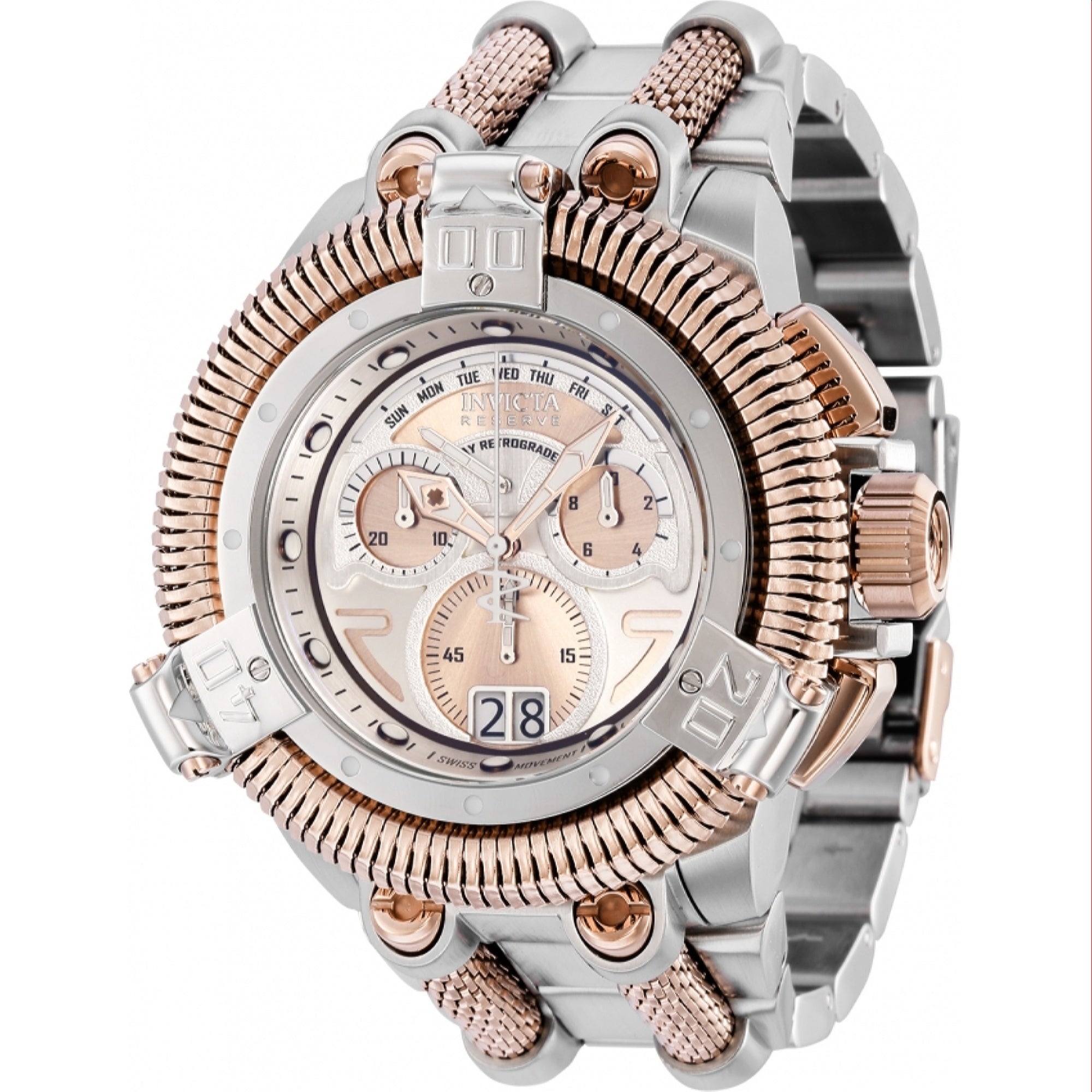 Invicta Quartz King Python Rose Gold Dial Men's Watch 35222