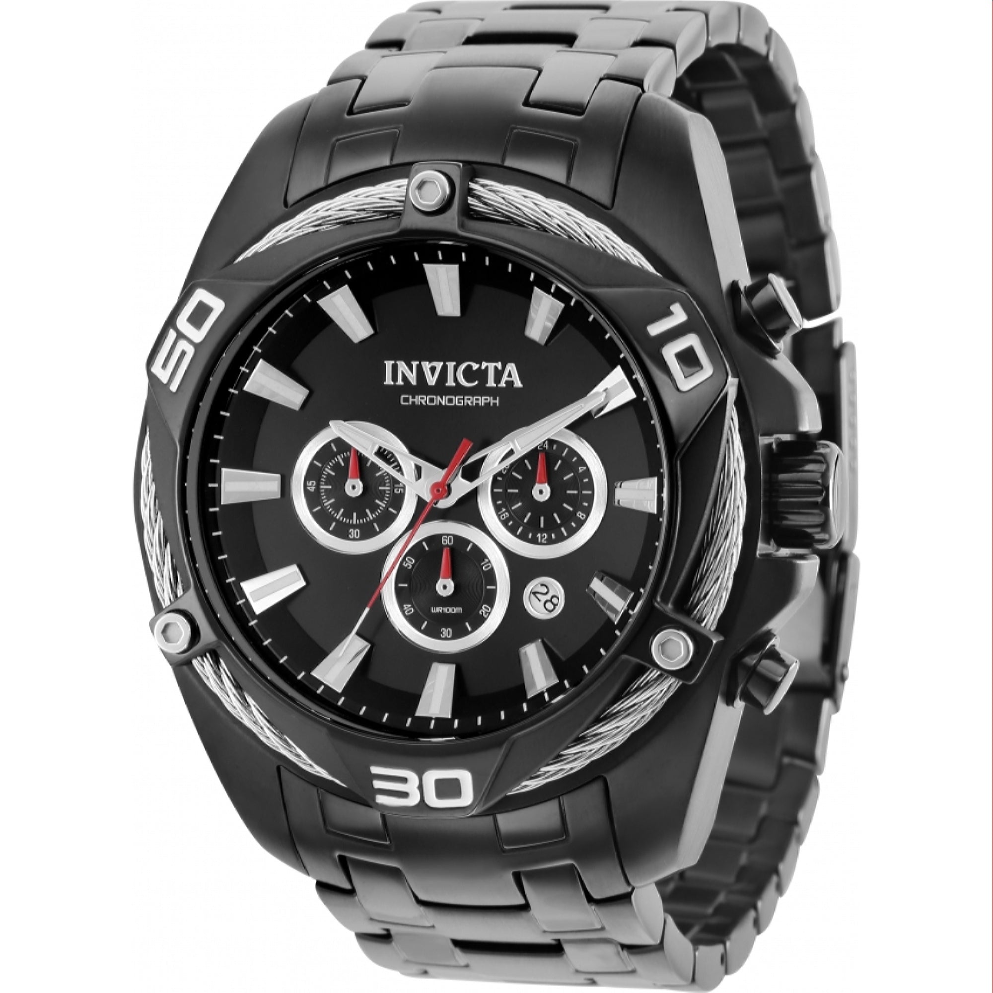 Invicta Quartz Bolt Black Dial Men's Watch 38256