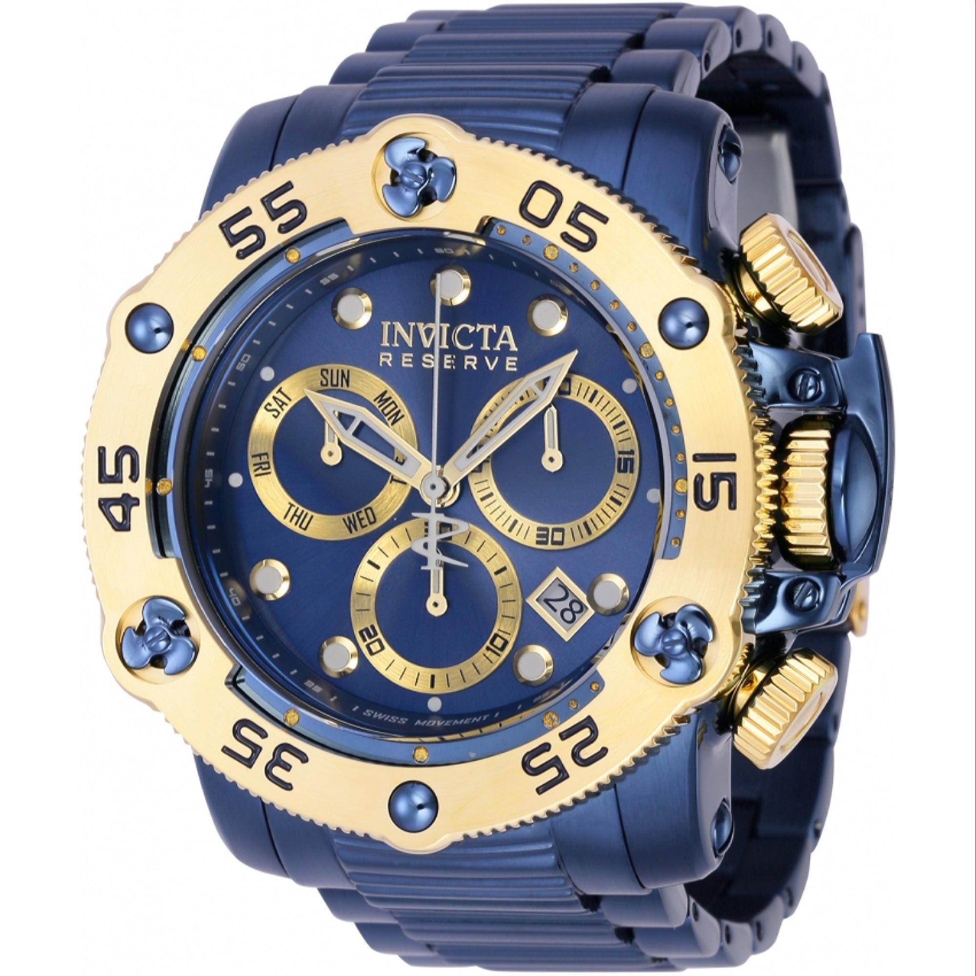 Invicta Reserve Quartz Reserve Propeller Blue Dial Men's Watch 38701