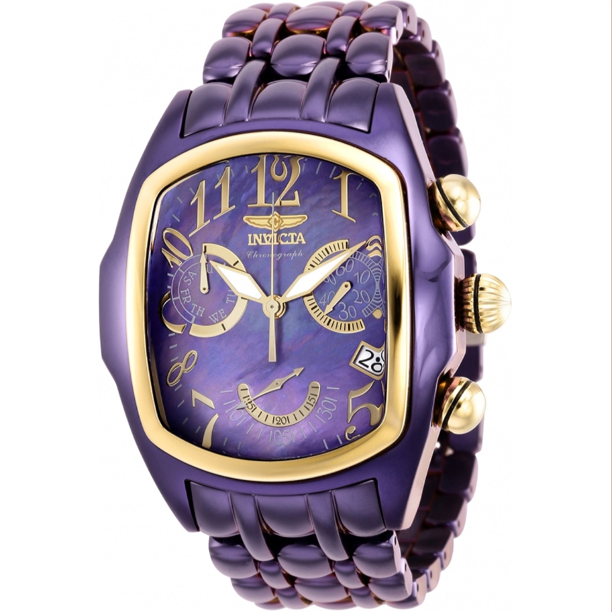Invicta Quartz Lupah Purple Dial Men's Watch 38758