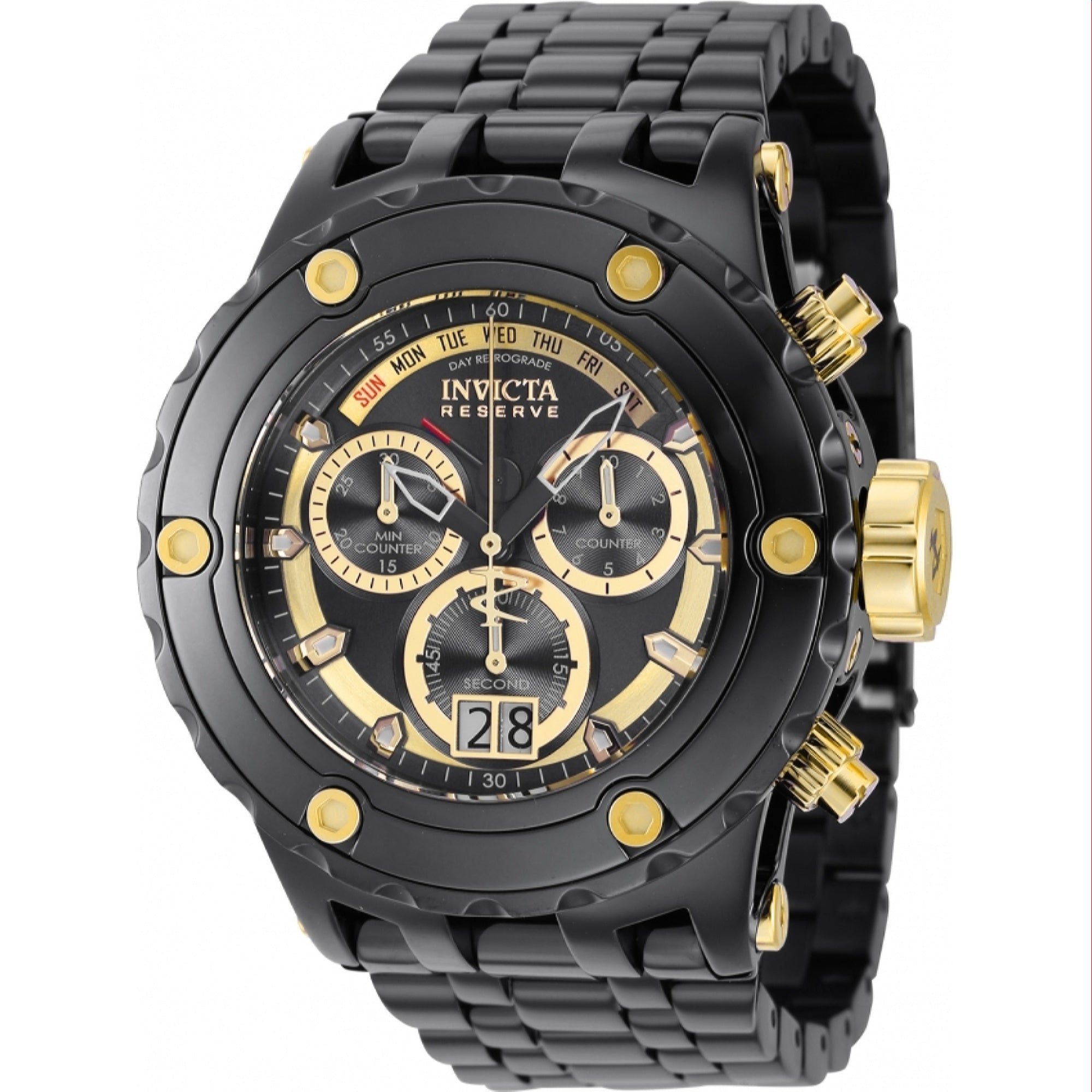 Invicta Quartz Reserve Black Dial Men's Watch 39848