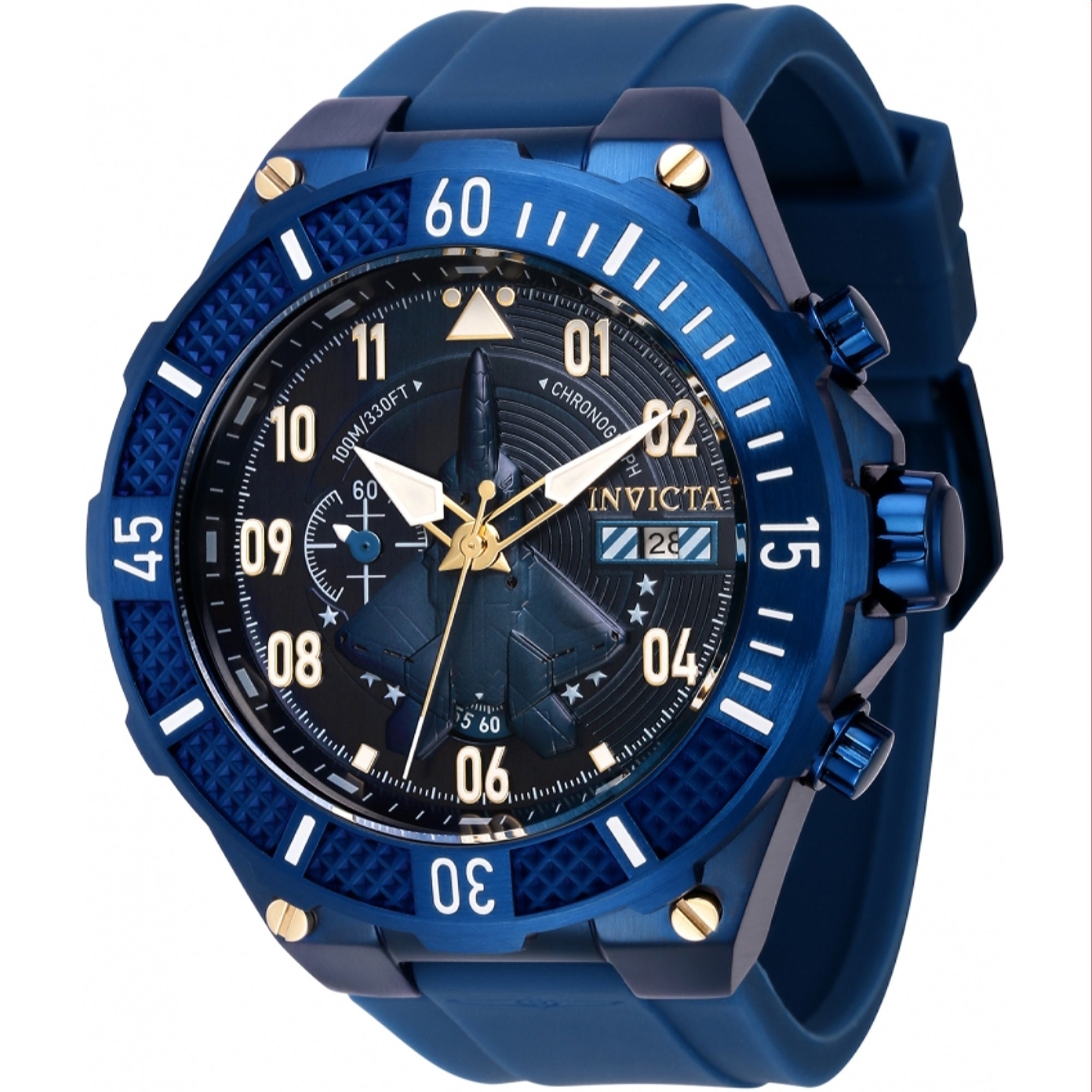 Invicta Quartz Aviator Blue Dial Men's Watch 39893