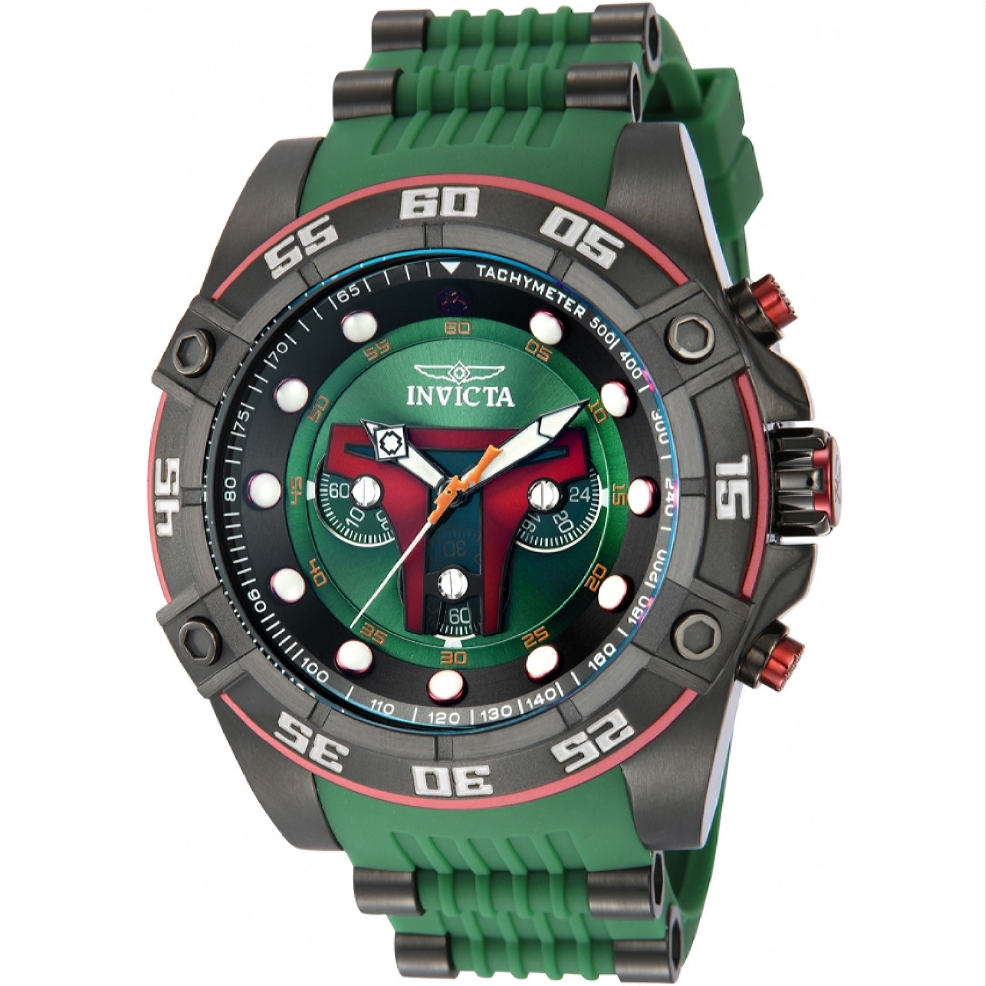 Invicta Quartz Star Wars Boba Fett Green Dial Men's Watch 40092