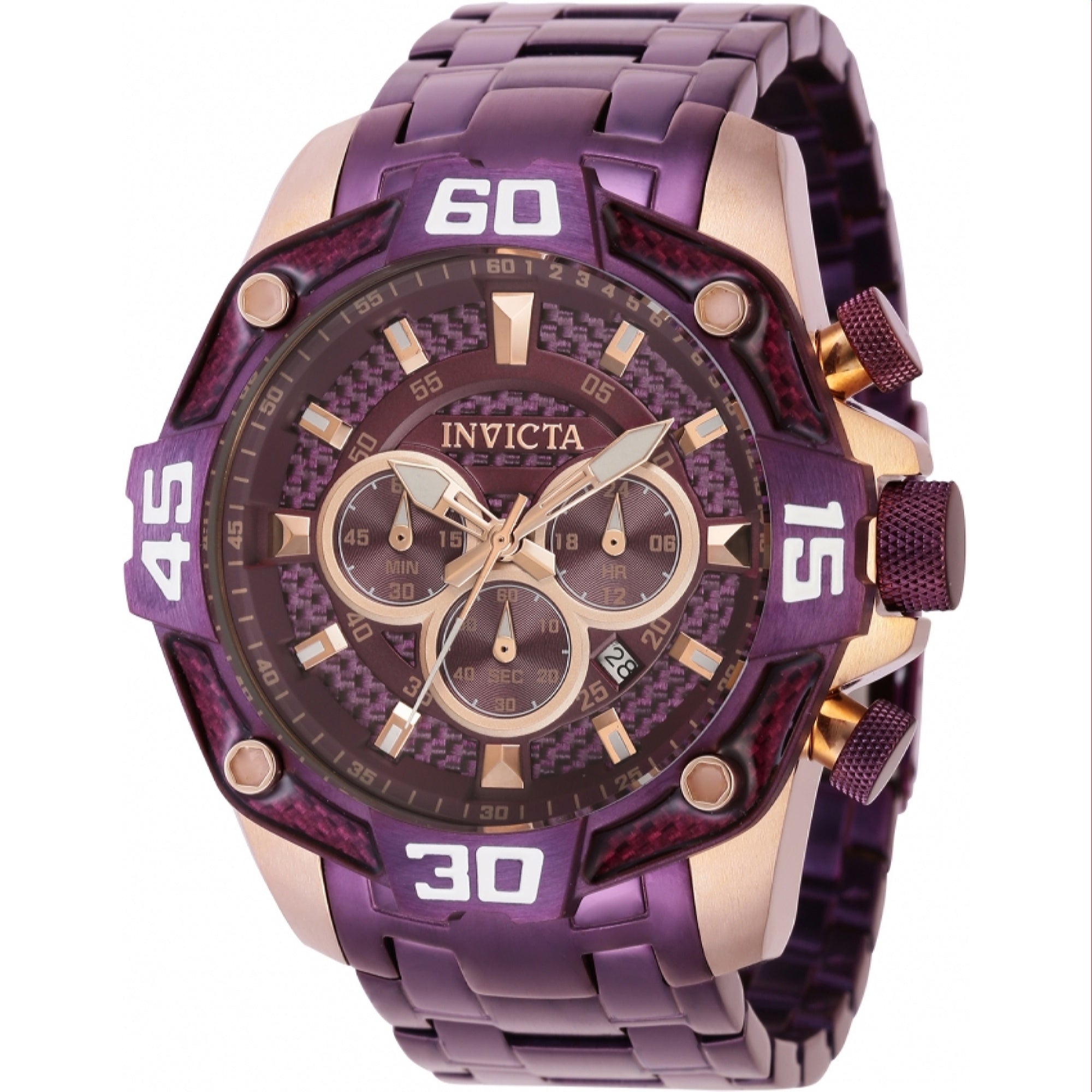 Invicta Pro Diver Quartz Pro Diver Purple Dial Men's Watch 40633