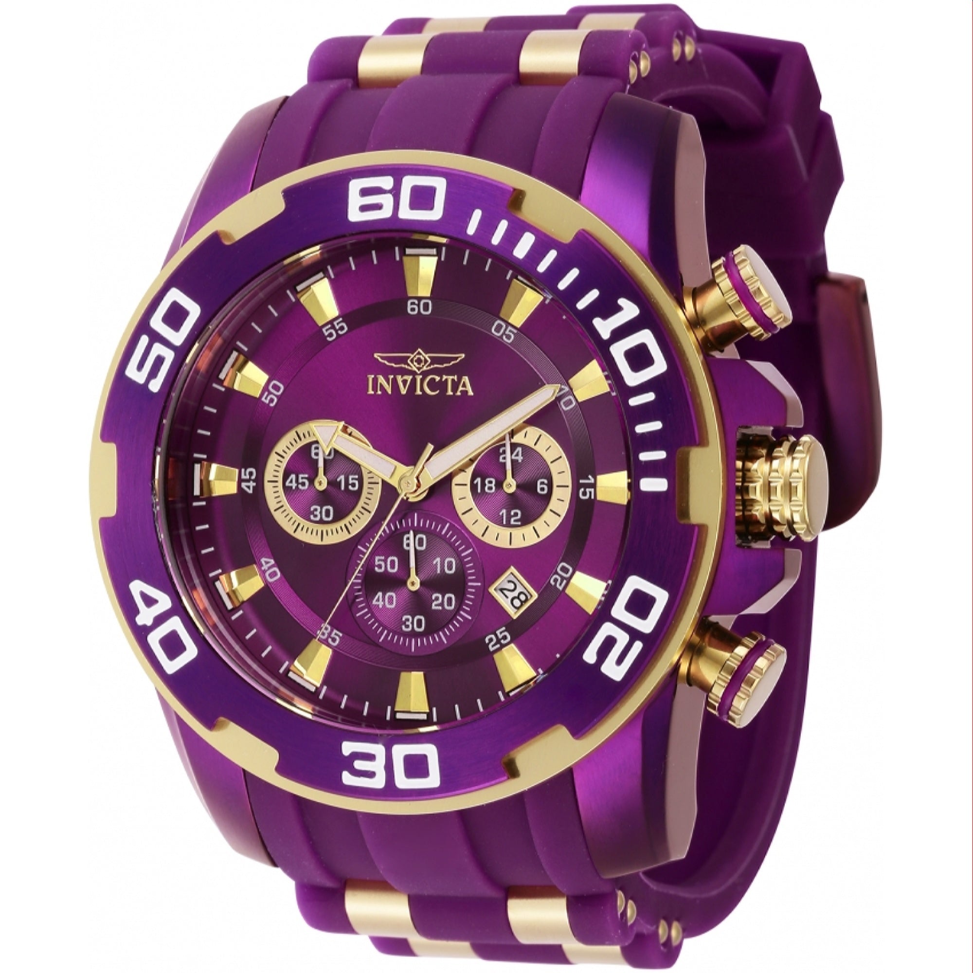 Invicta Quartz Pro Diver Scuba Purple Dial Men's Watch 40717
