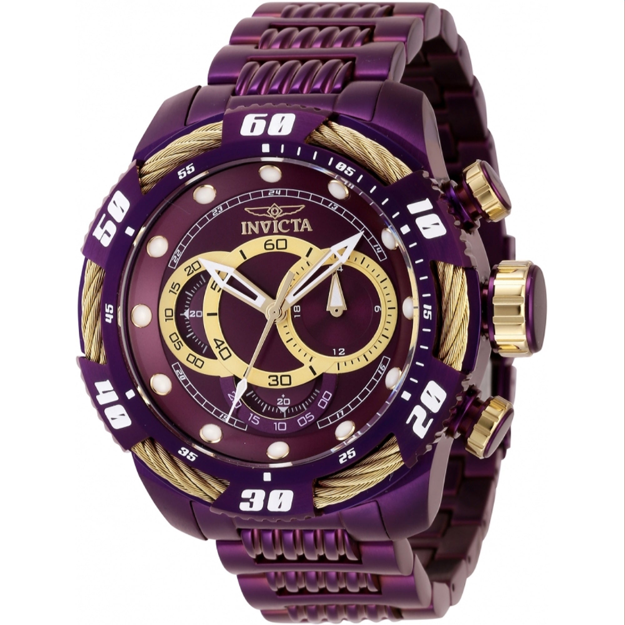 Invicta Quartz Speedway Purple Dial Men's Watch 40782