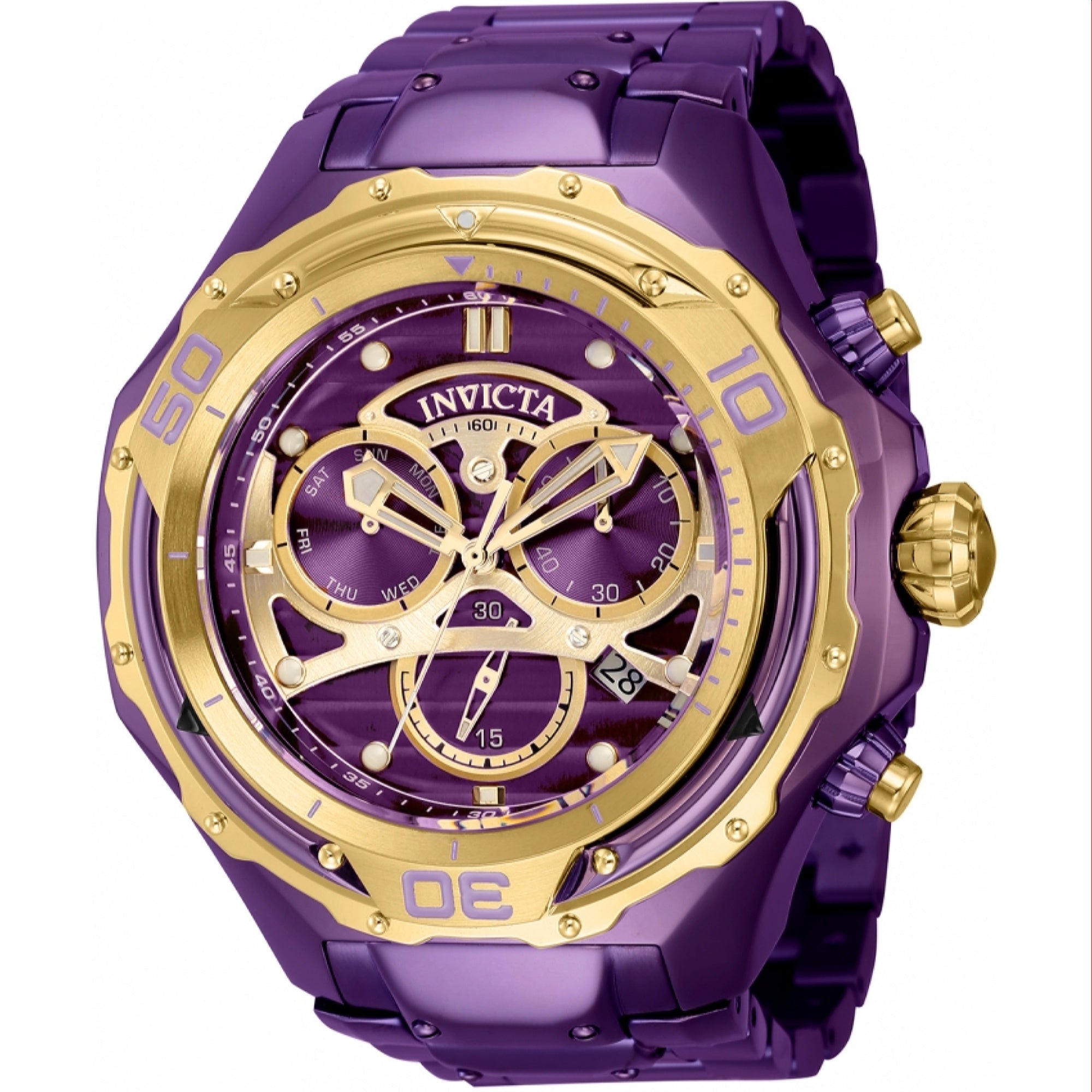 Invicta Quartz Mammoth Purple Dial Men's Watch 40794