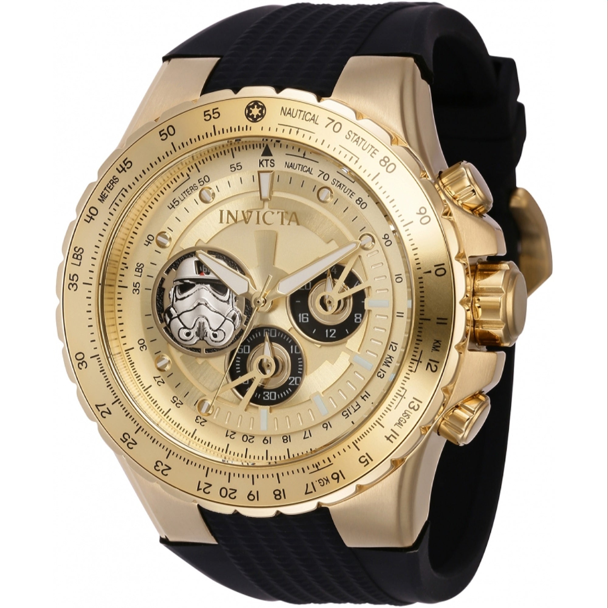 Invicta Quartz Star Wars Stormtrooper Gold Dial Men's Watch 41322