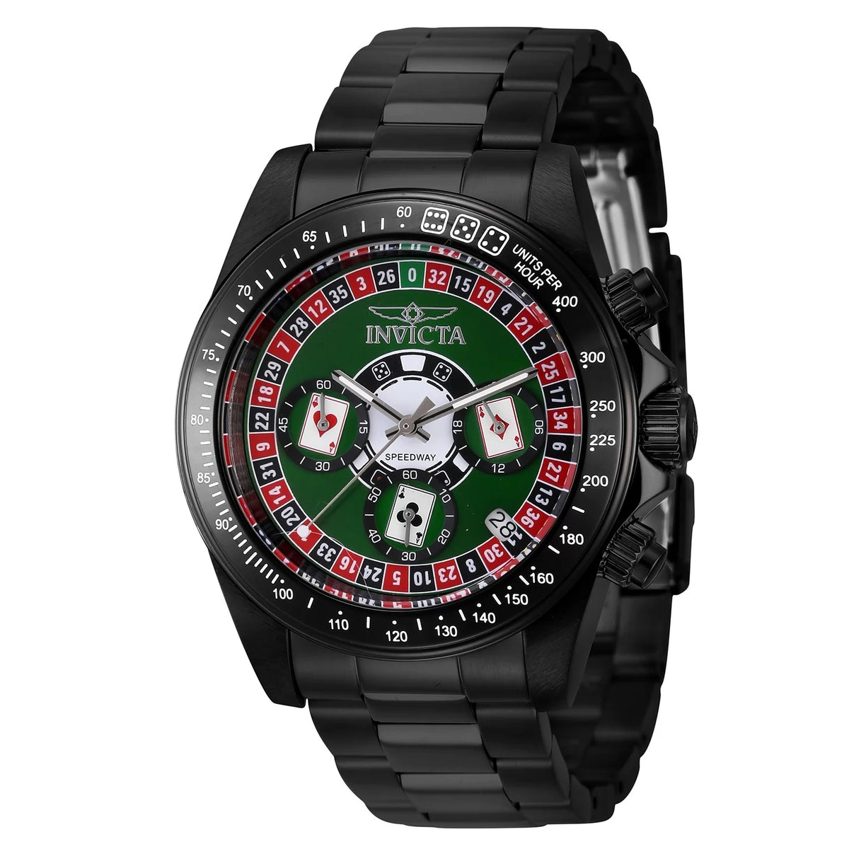 Invicta Men's 44645 Speedway Quartz Chronograph Green Dial Watch
