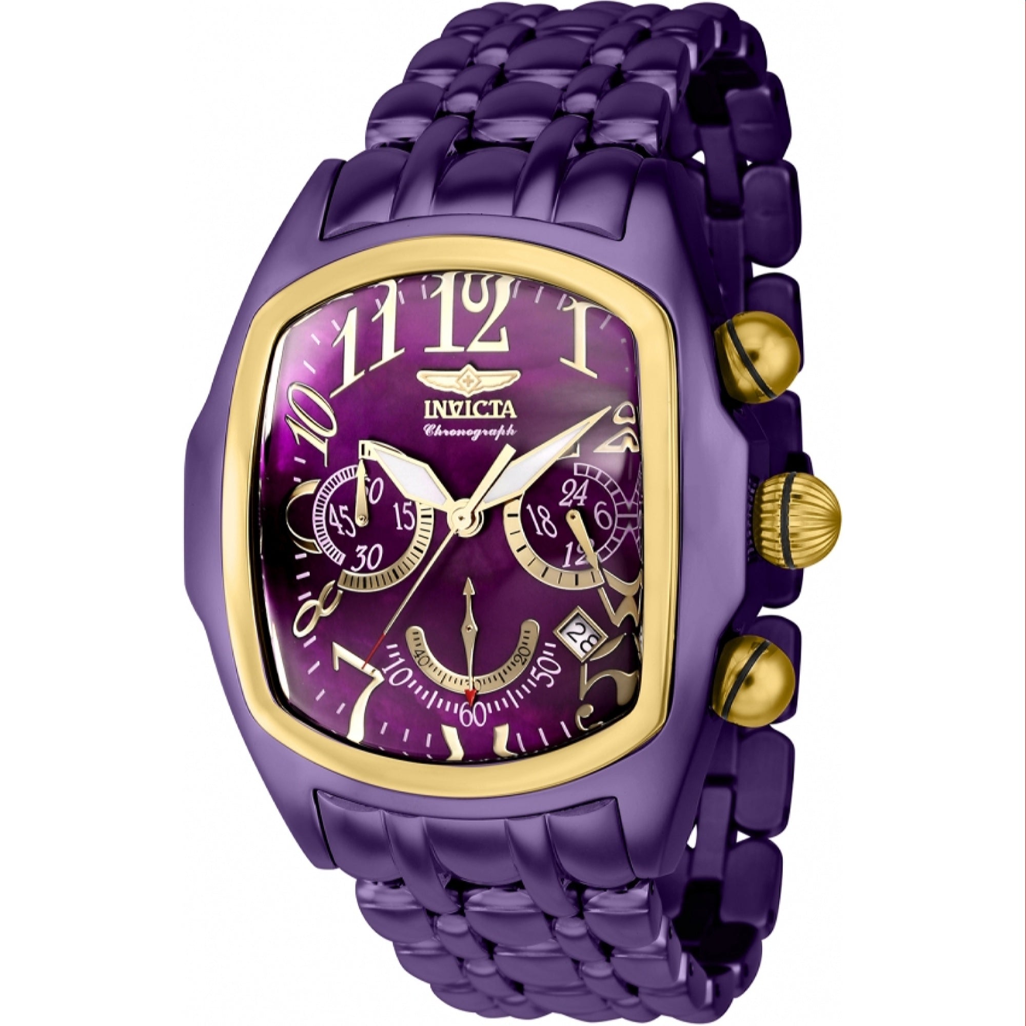 Invicta Quartz Lupah Purple Dial Men's Watch 43158