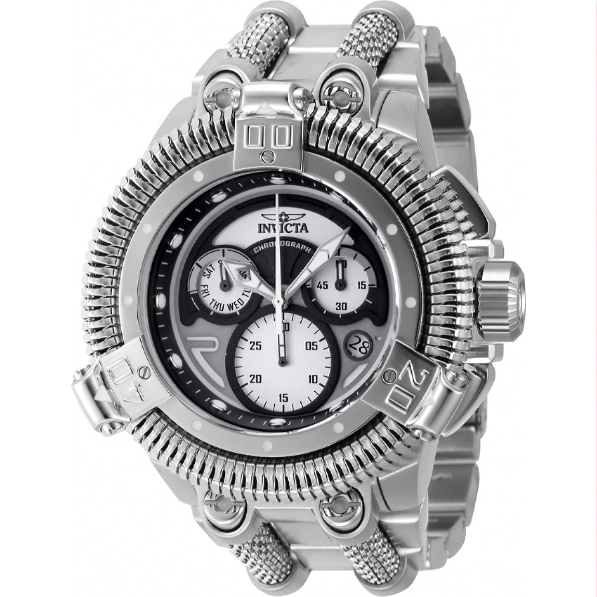Invicta Quartz King Python Silver and Black Dial Men's Watch 44302