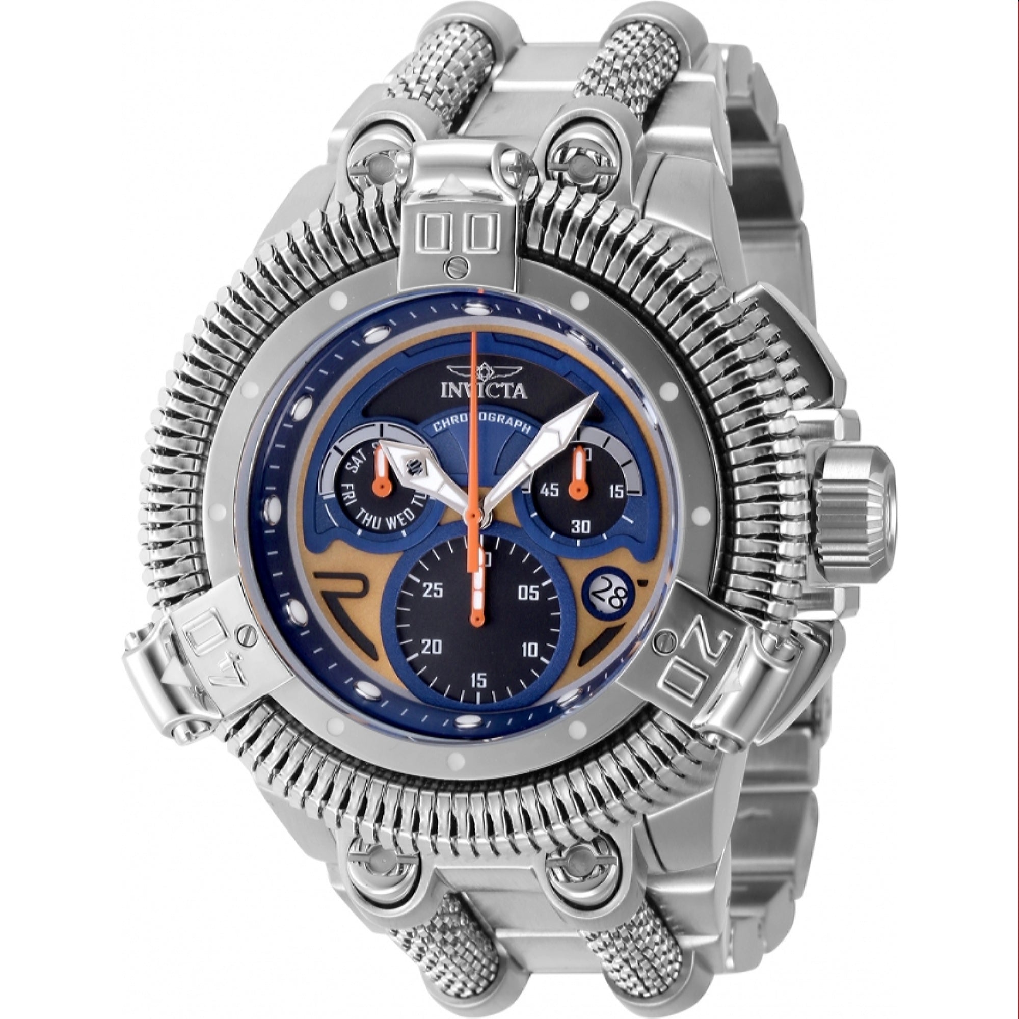 Invicta Quartz King Python Silver and Black Dial Men's Watch 44303