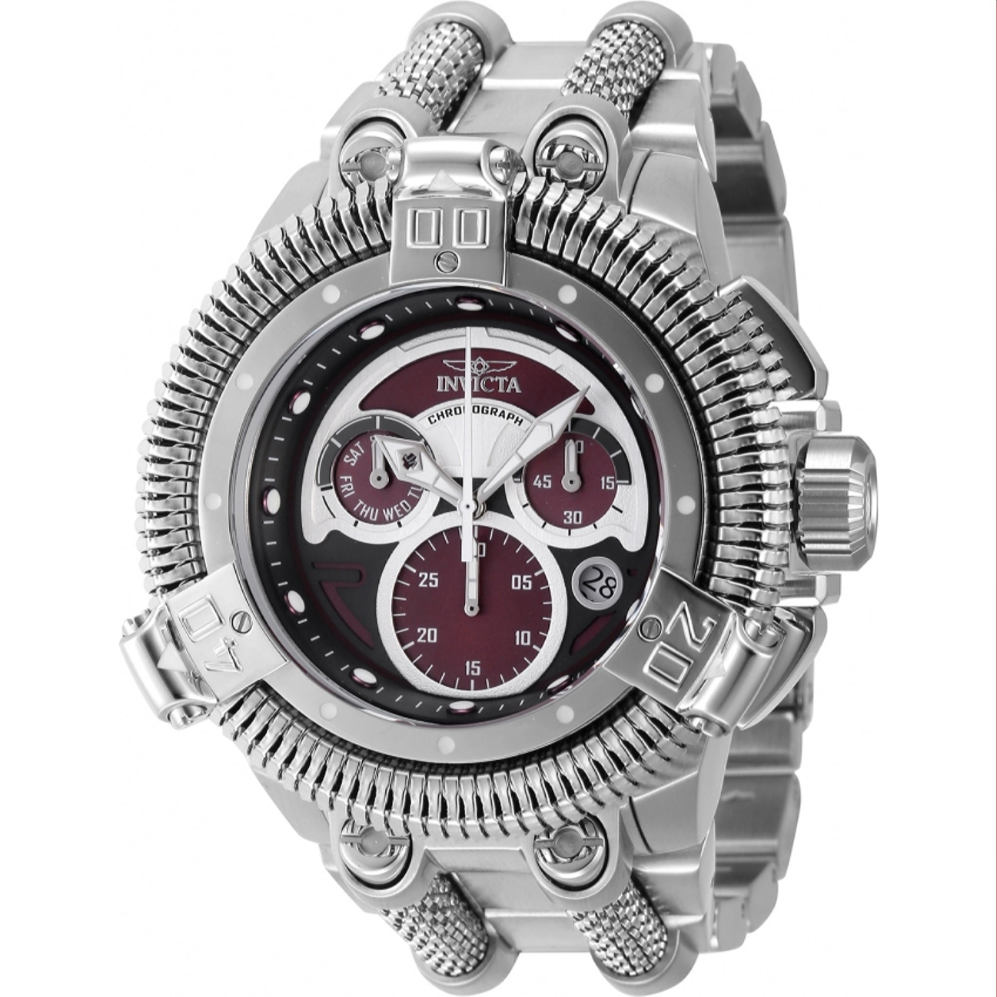 Invicta Quartz King Python Burgundy Dial Men's Watch 44305