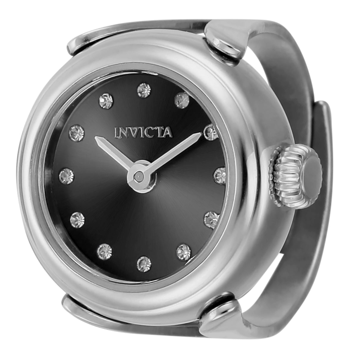 Invicta Quartz Mini Black Dial Women's Ring Watch 44481