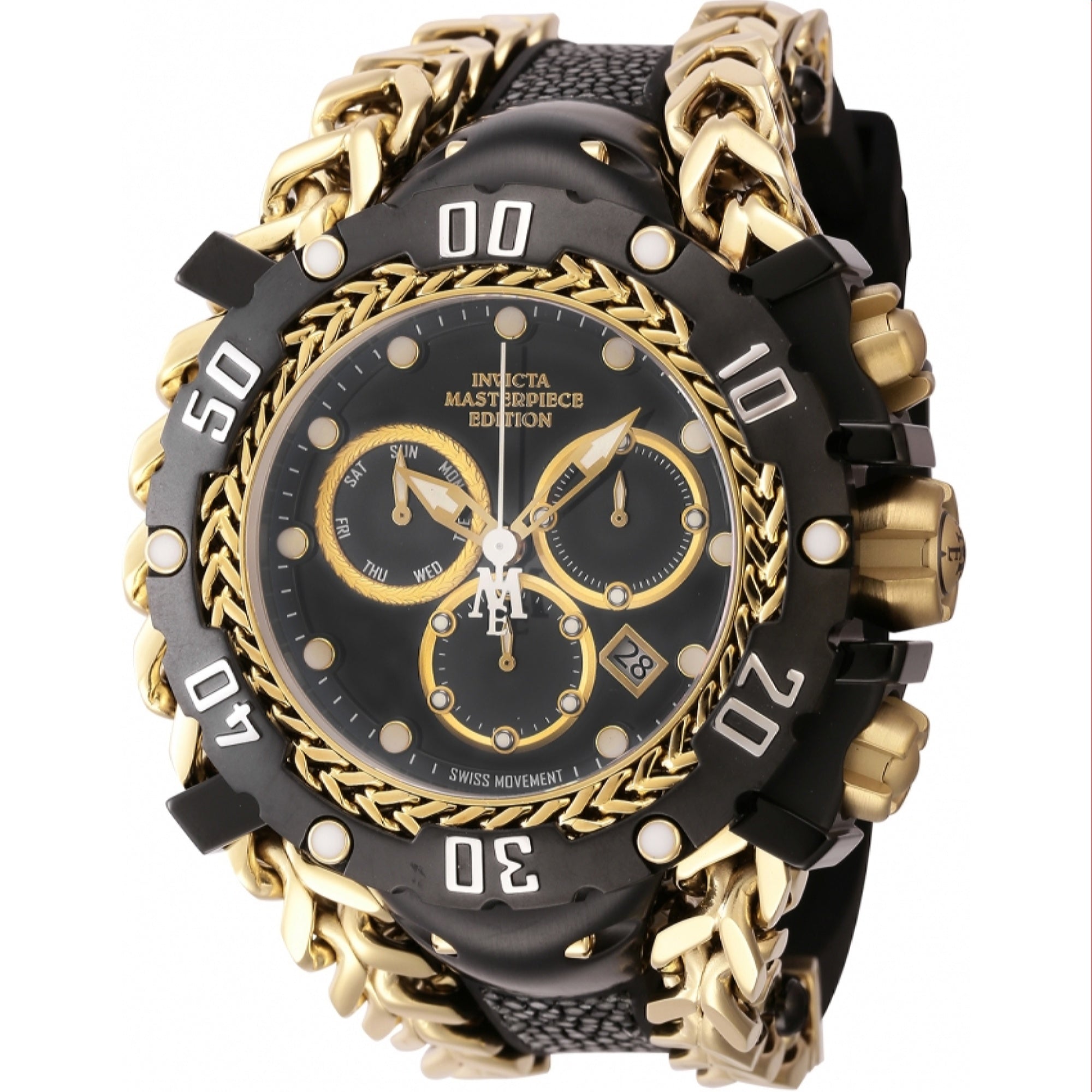 Invicta Quartz Masterpiece Black Dial Men's Watch 44624