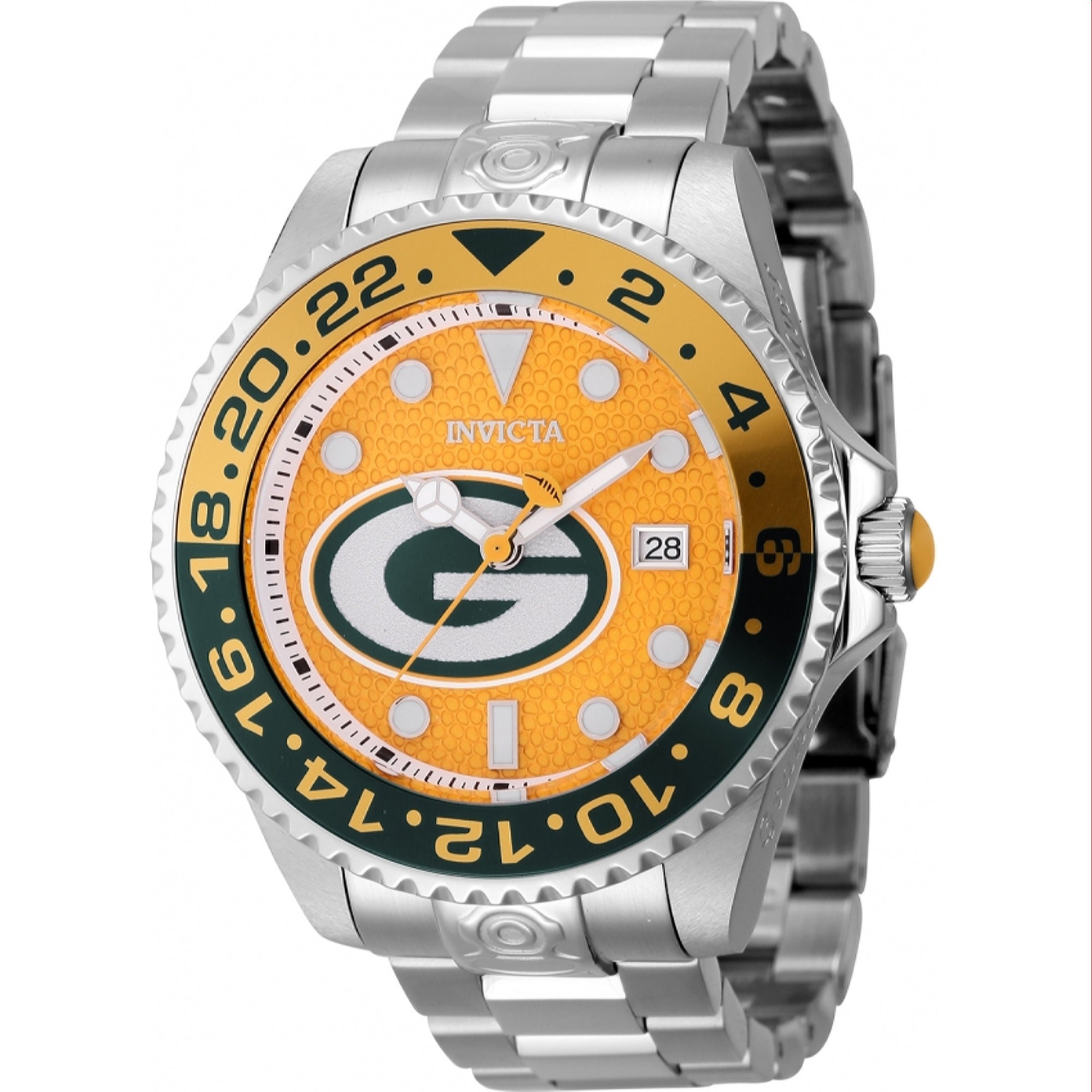 Invicta Automatic NFL Packers Automatic Yellow Dial Men's Watch 45034