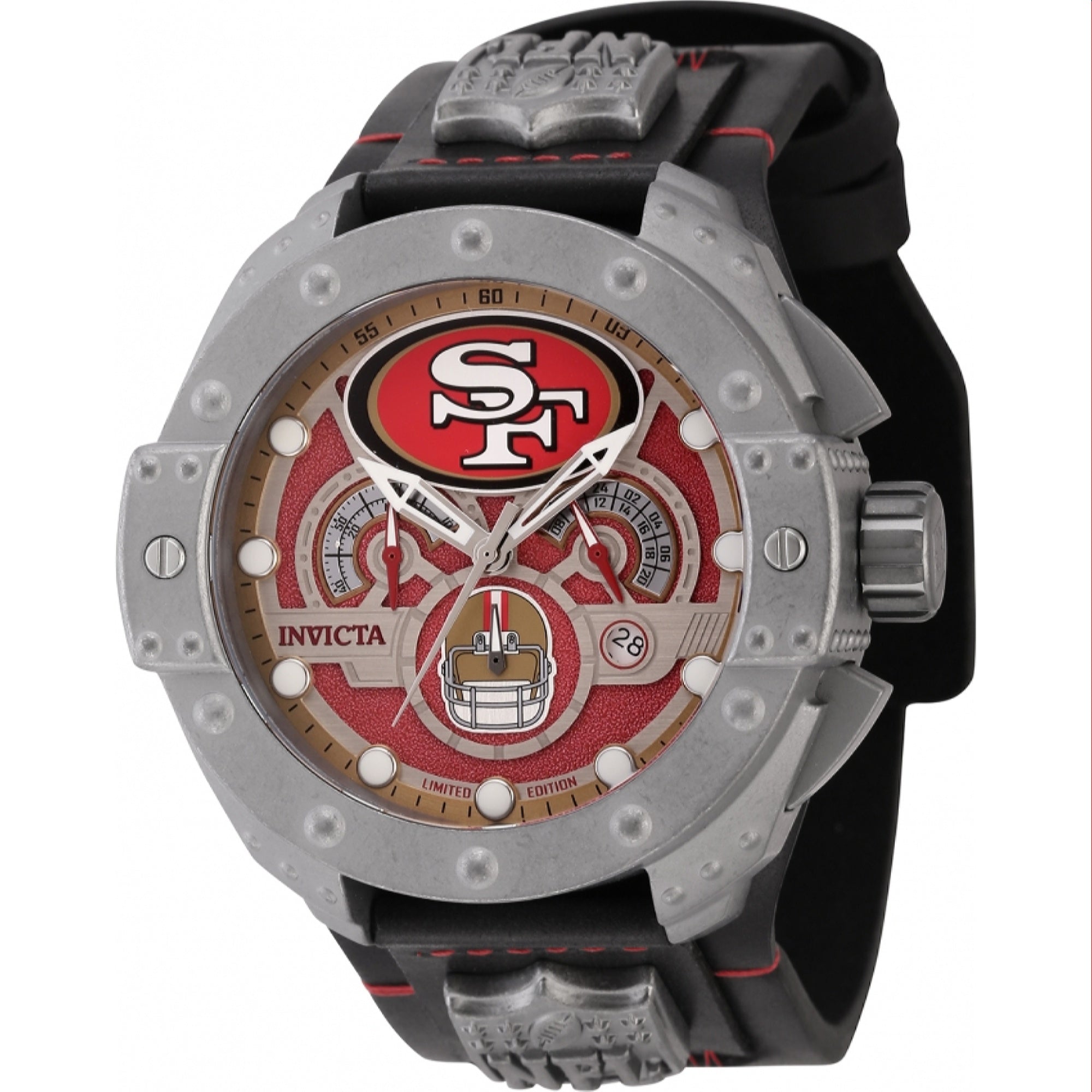 Invicta Quartz NFL 49ers Gun Metal Dial Men's Watch 45123