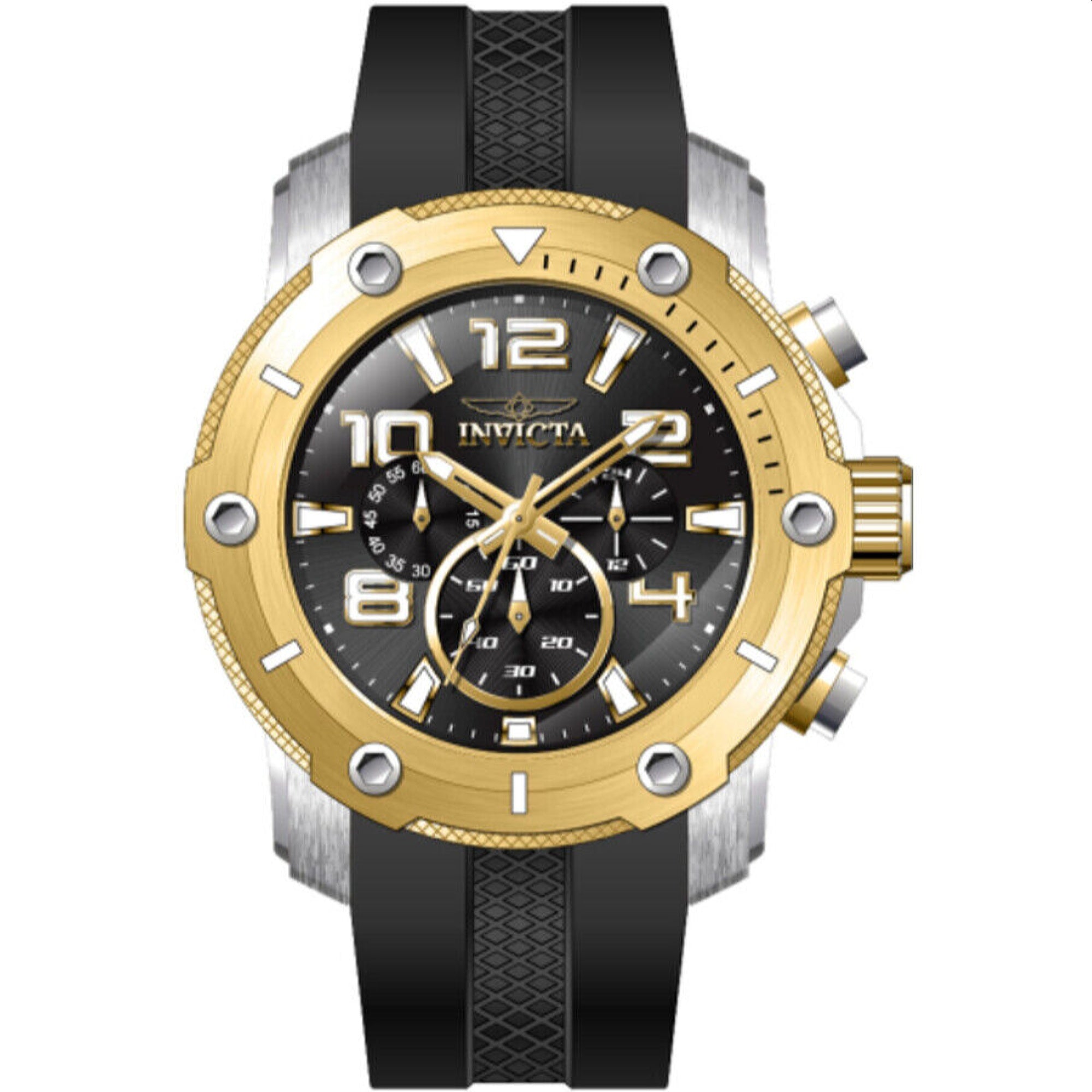 Invicta Quartz Pro Diver Black Dial Men's Watch 45738
