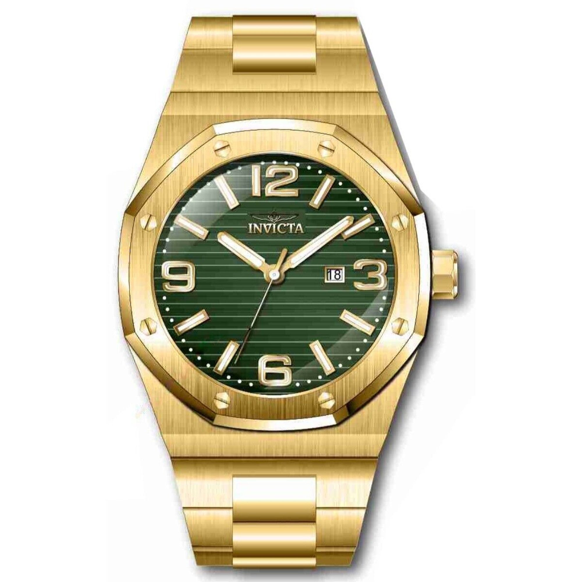Invicta Quartz Huracan Green Dial Men's Watch 45784
