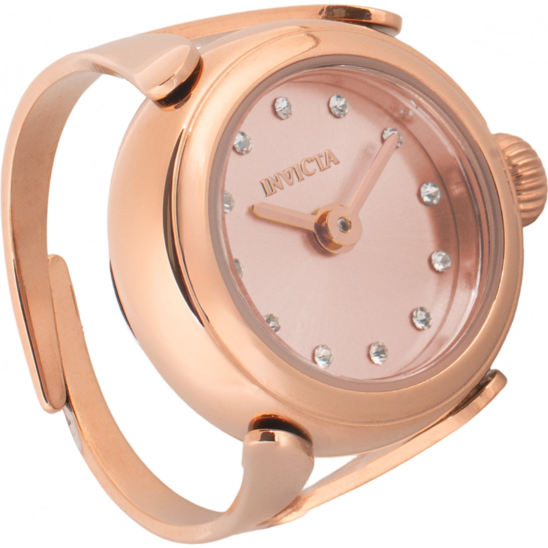 Invicta Quartz Mini Rose Gold Dial Women's Ring Watch 48575
