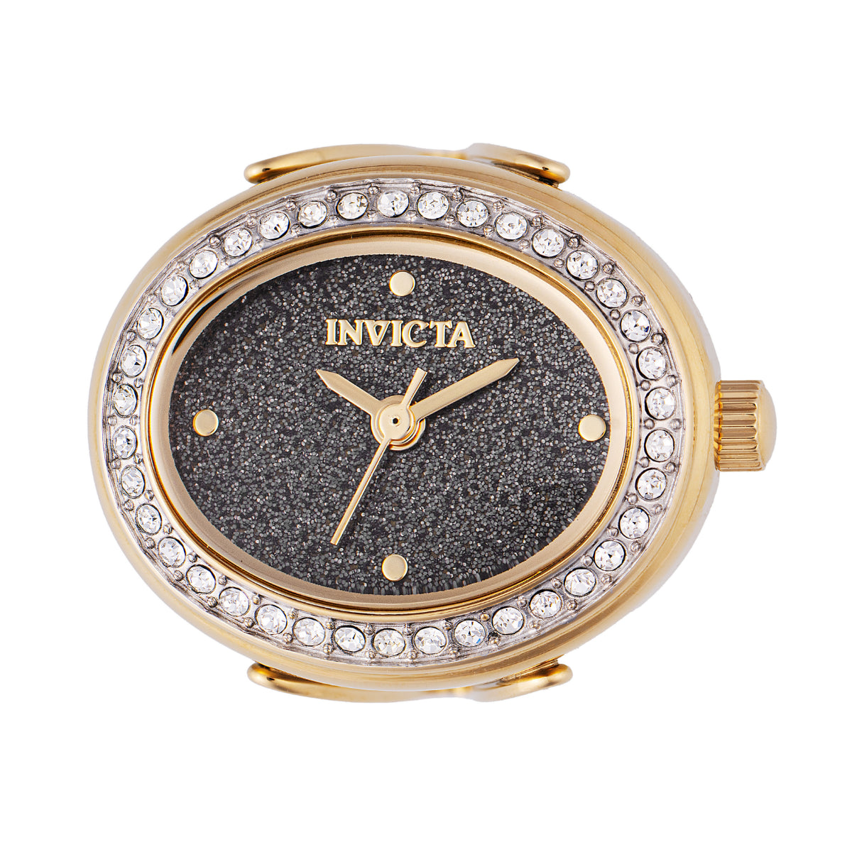 Invicta Quartz Mini Black Dial Women's Ring Watch 49601