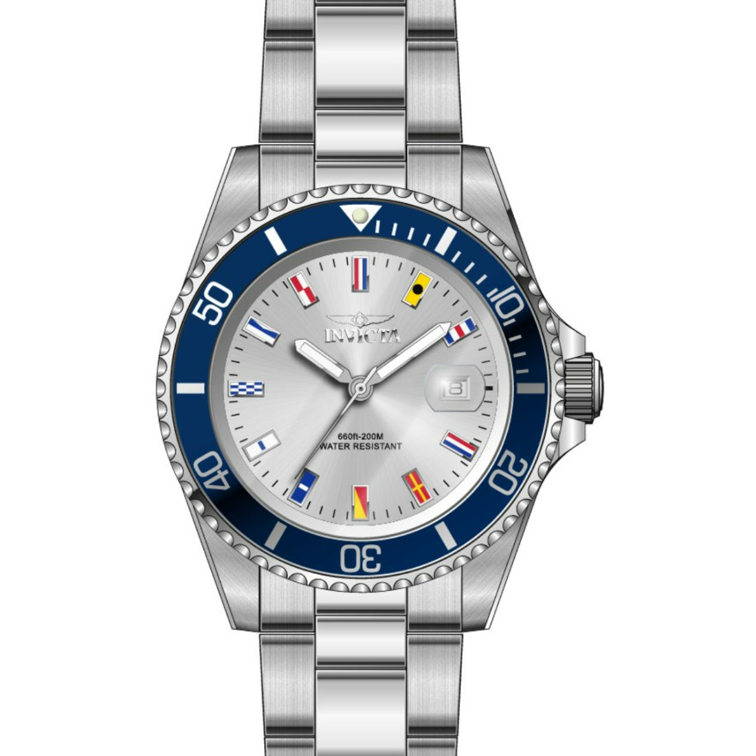 Invicta Quartz Pro Diver Silver Dial Men's Watch 49885