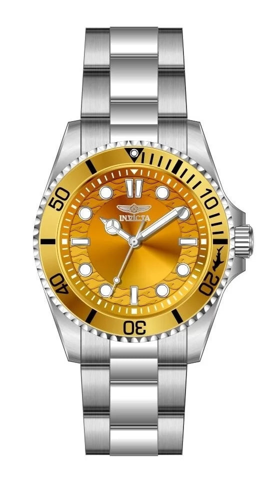 InvictaWomen's 50948 Pro Diver Quartz PC21 Gradient, Yellow, Brown Dial Watch