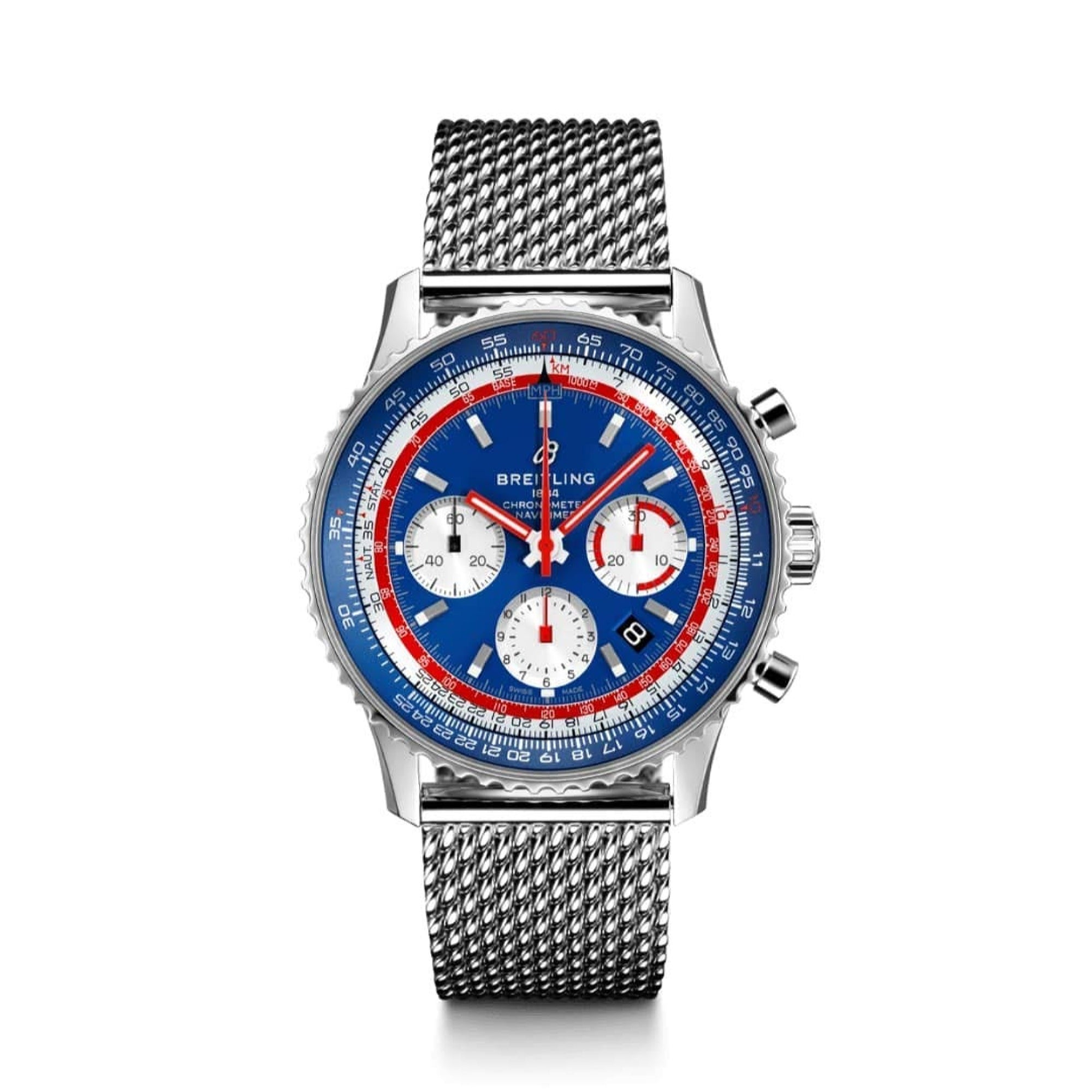 Breitling Navitimer Automatic Chronograph Blue Dial Men's Watch AB01212B1C1A1