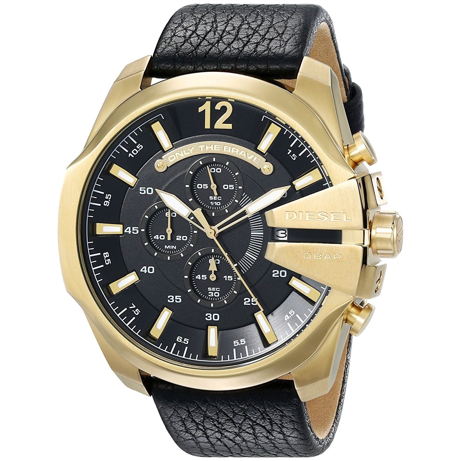 Diesel Mega Chief Quartz Chronograph Black Dial Men's Watch DZ4344