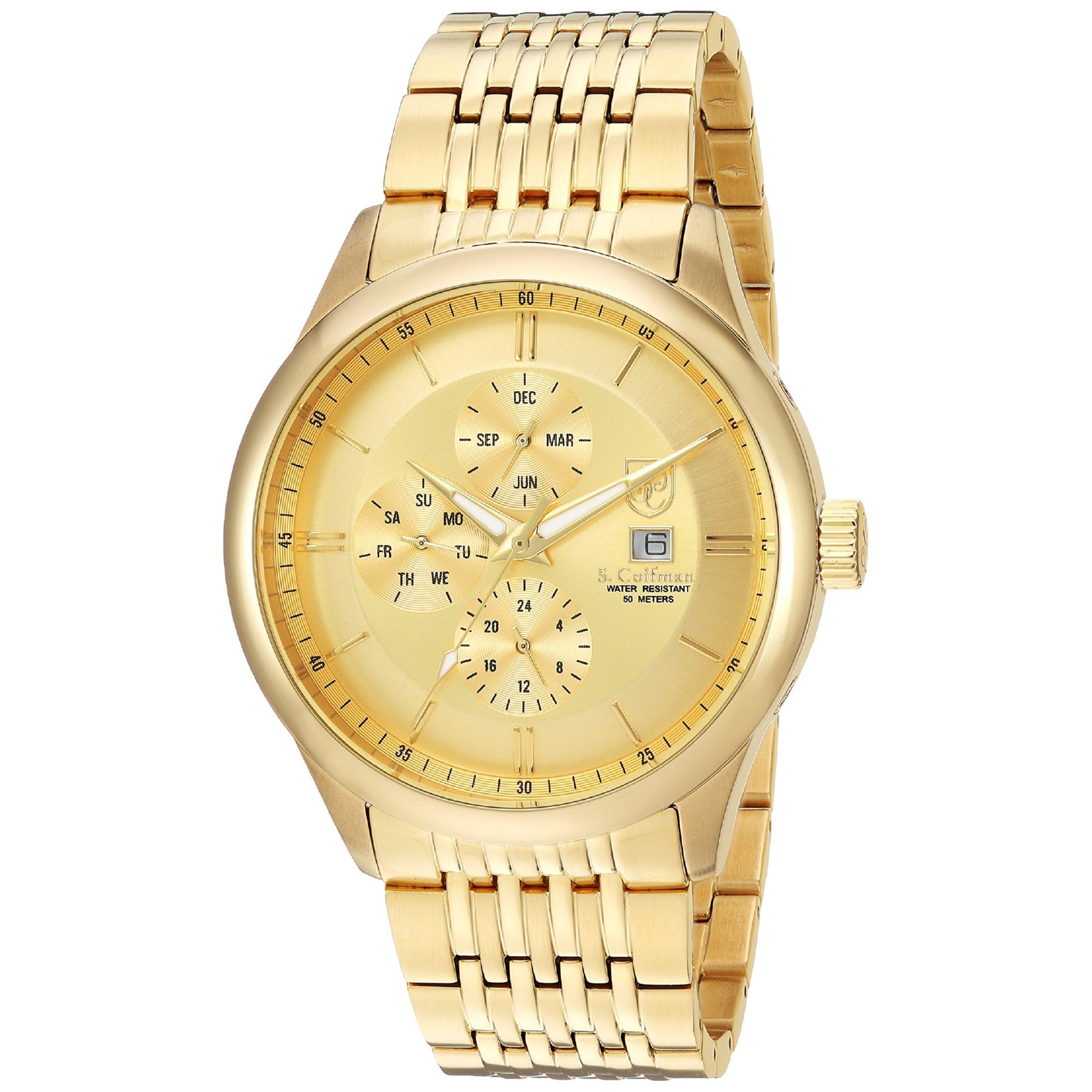 S. Coifman Quartz Gold Dial Men's Watch SC0366