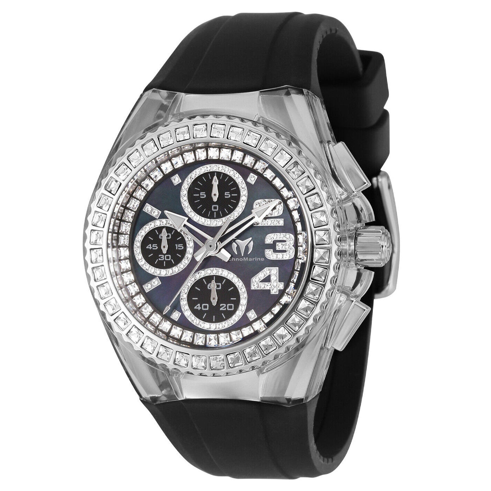 TechnoMarine Quartz Glitz Silver Dial Women's Watch TM-121054
