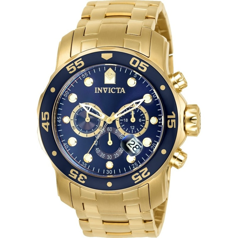 Invicta Pro Diver Quartz Scuba Chronograph Blue Dial Men's Watch 0073