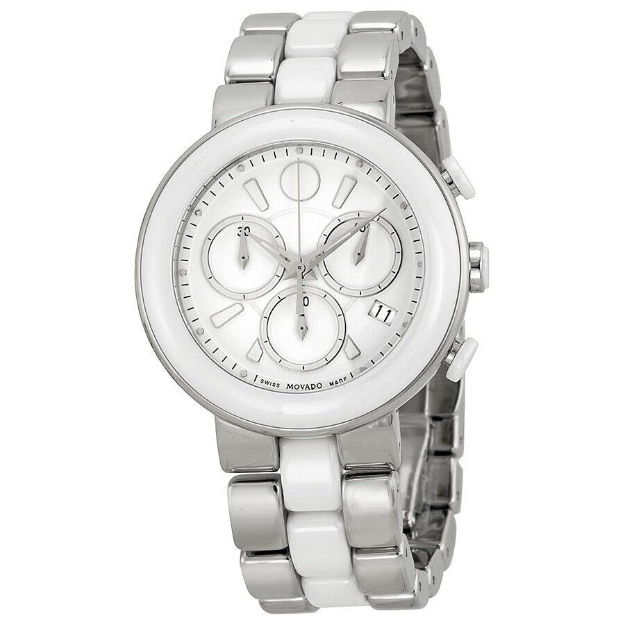Movado Cerena Quartz Chronograph White Dial Women's Watch 0606758