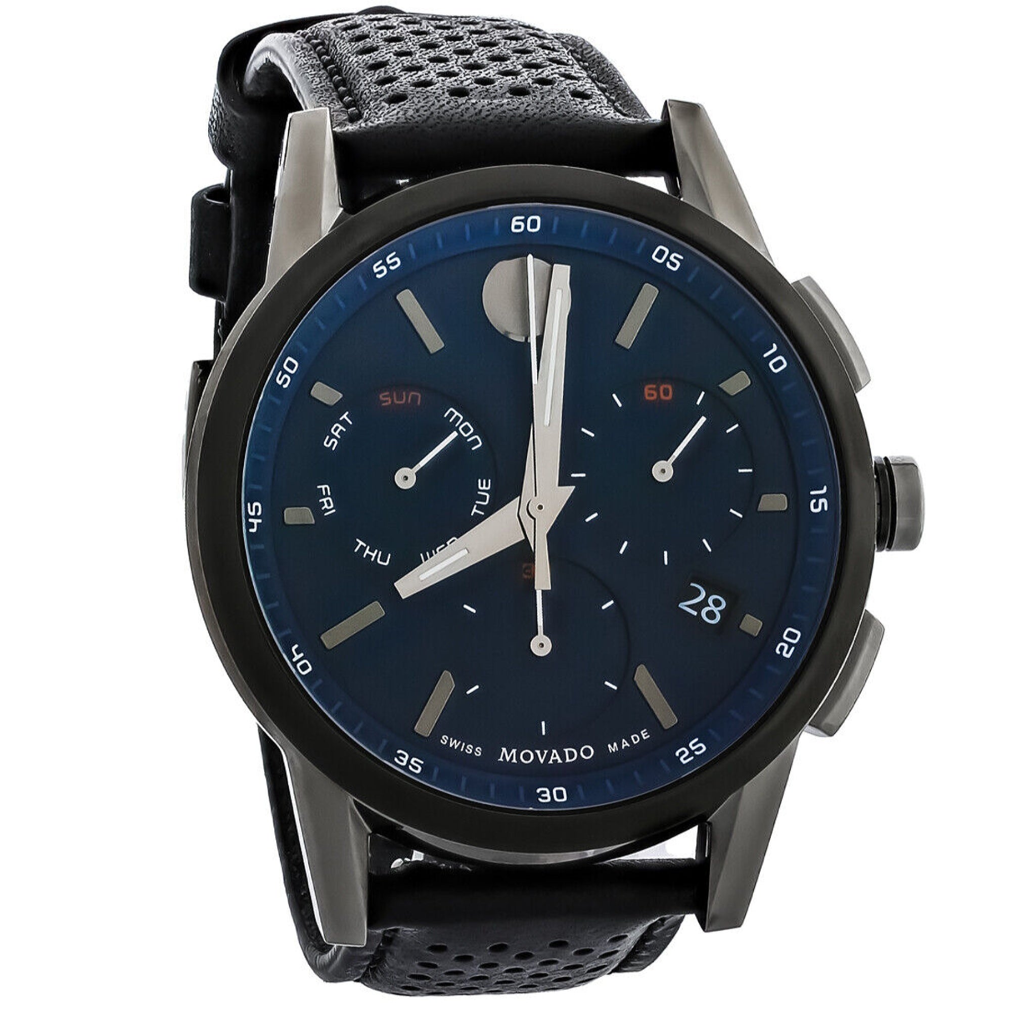 Movado Museum Sport Quartz Chronograph Blue Dial Men's Watch 0607561