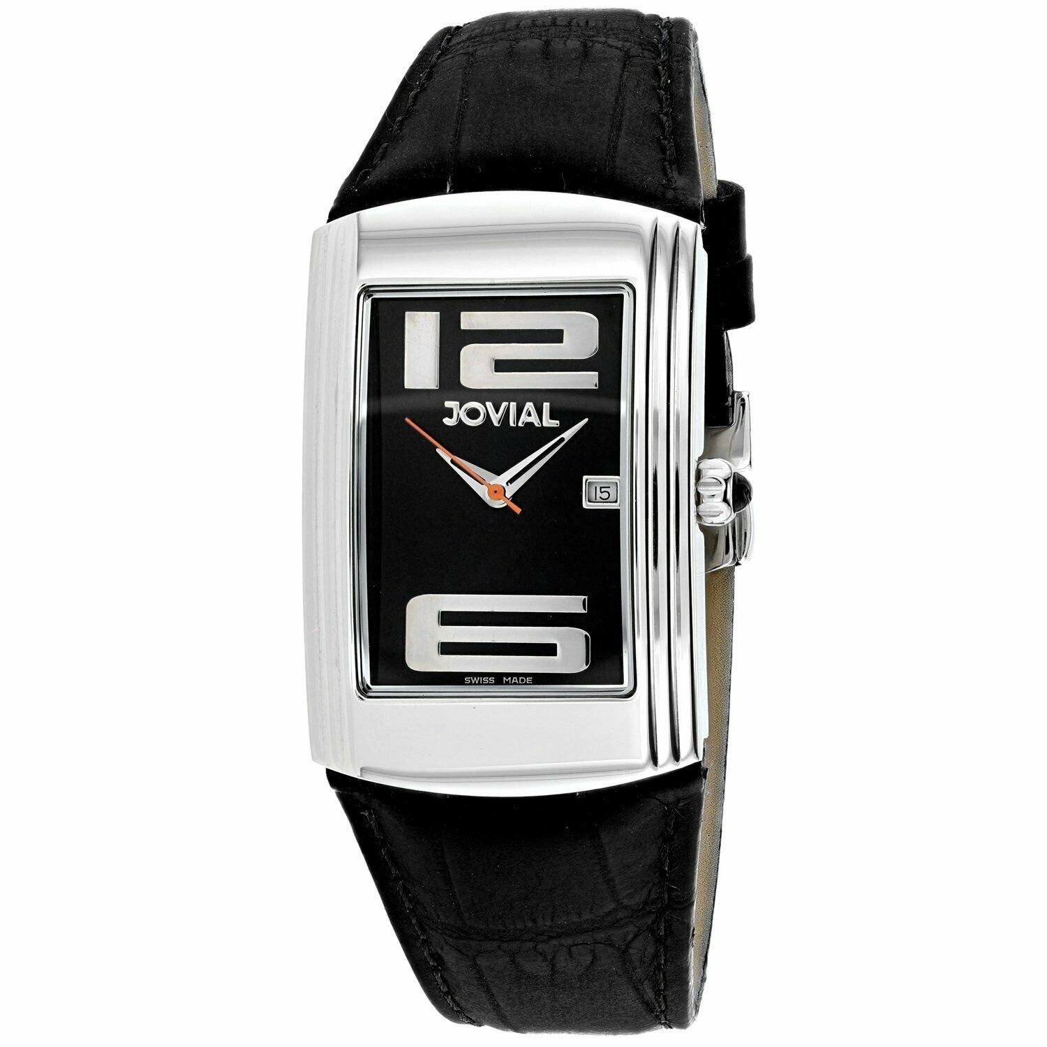 Jovial Classic Quartz Black Dial Men's Watch 08004-GSL-04