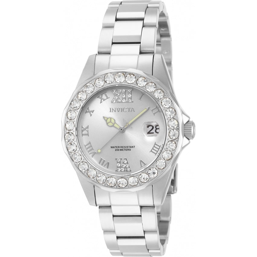 Invicta Pro Diver Quartz Silver Dial Women's Watch 15251