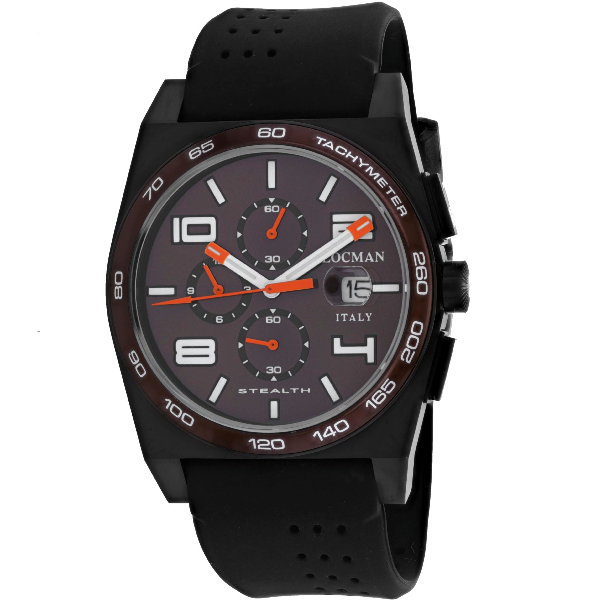 Locman Quartz Stealth Brown Dial Men's Watch 209BKPVBRORBKR