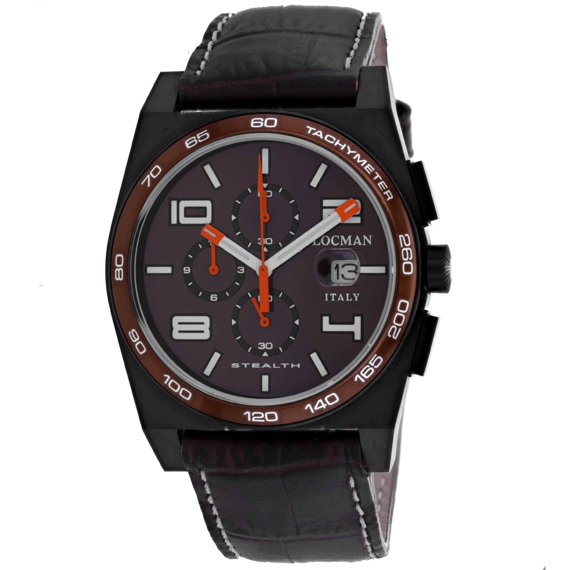 Locman Quartz Stealth Brown Dial Men's Watch 209BKPVBRORBRL