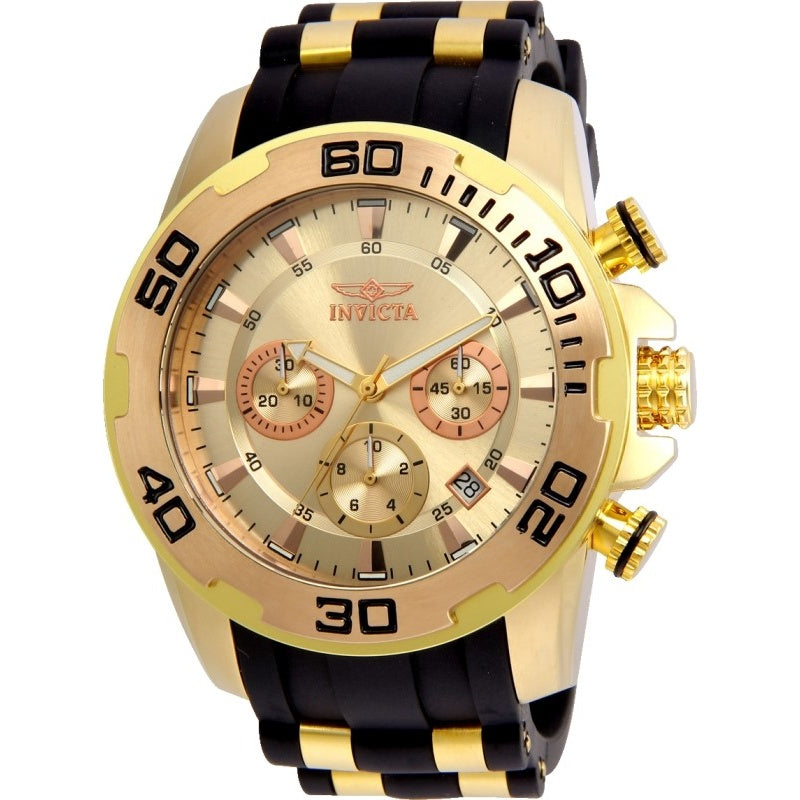Invicta Pro Diver Quartz Scuba Gold-Tone Dial Men's Watch 22342