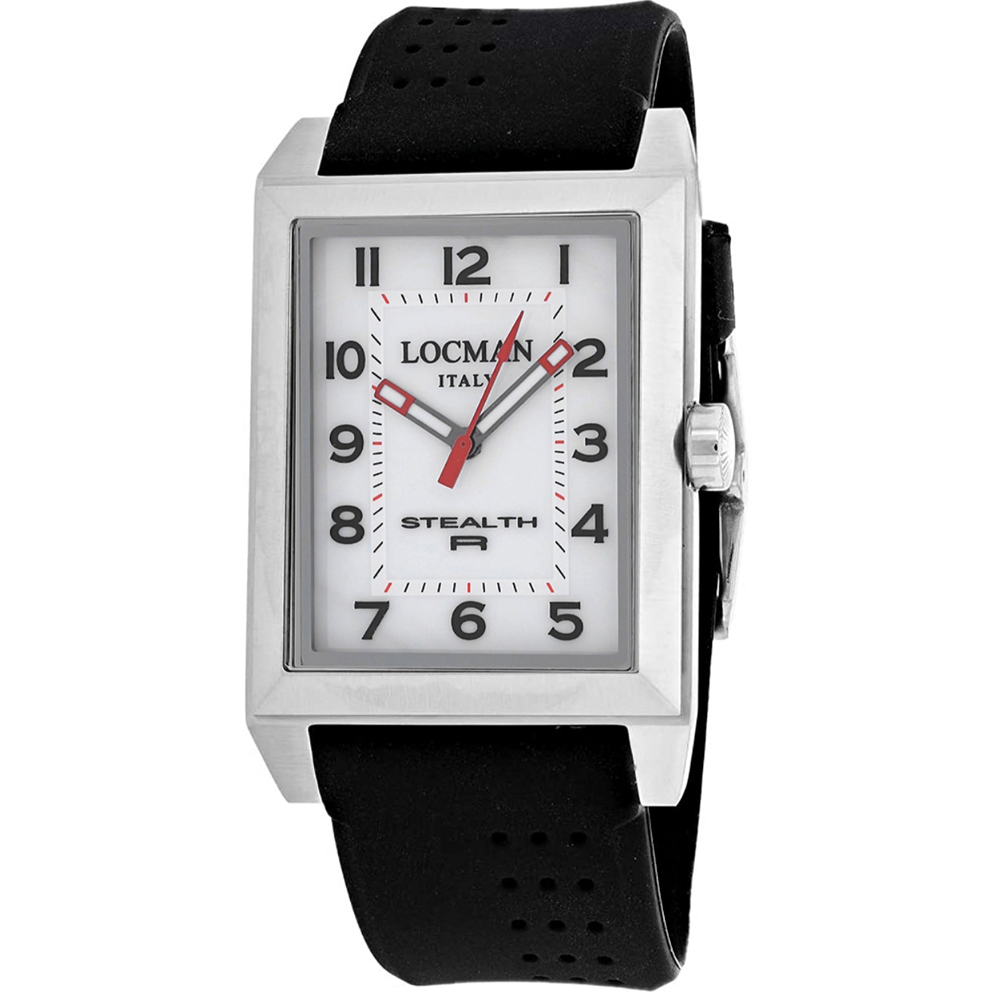 Locman Quartz Stealth White Dial Men's Watch 242WH2BK-BKRU