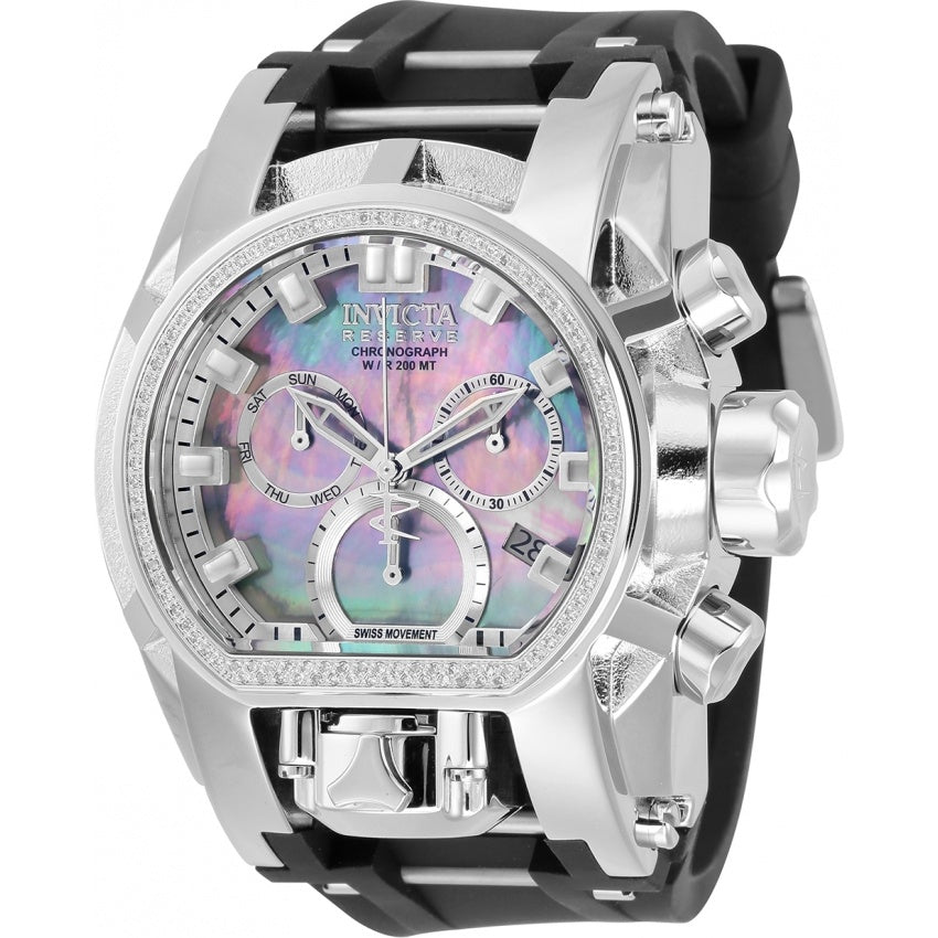 Invicta Reserve Quartz Bolt Zeus Magnum Mother of Pearl Dial Men's Watch 30871