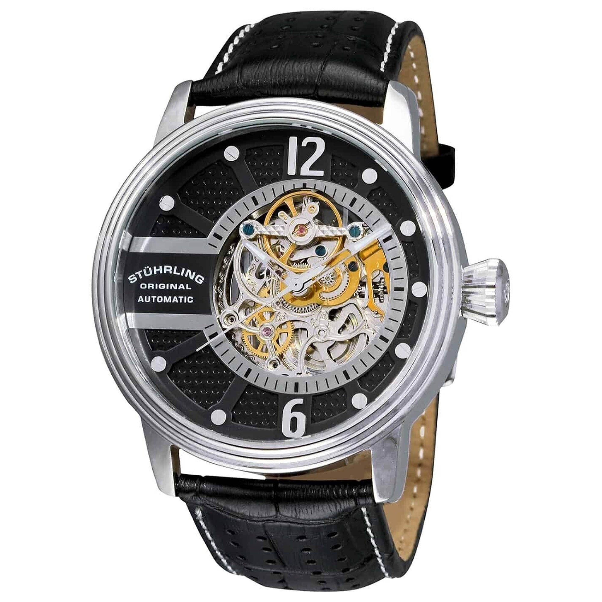 Stuhrling Automatic Prospero Black Dial Men's Watch 308A.33151